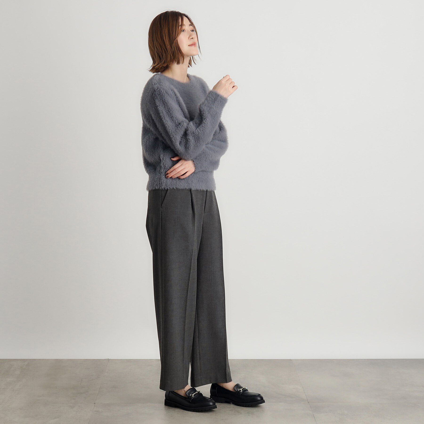 grove「シャークスキン裏起毛スラックスパンツ」|その他|