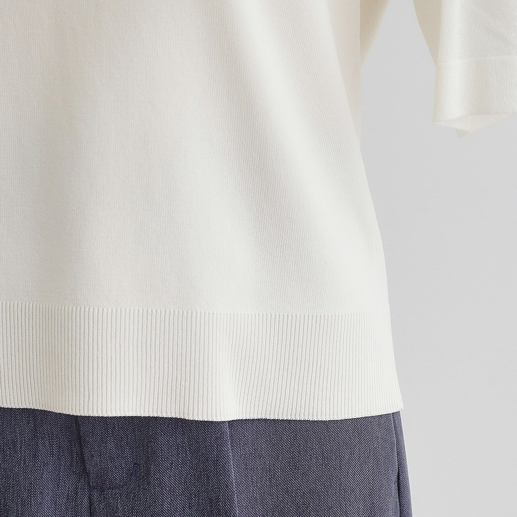 grove「【嬉しい機能付き】やわらかドライタッチシアーフレアスリーブニット」|ニット・セーター|