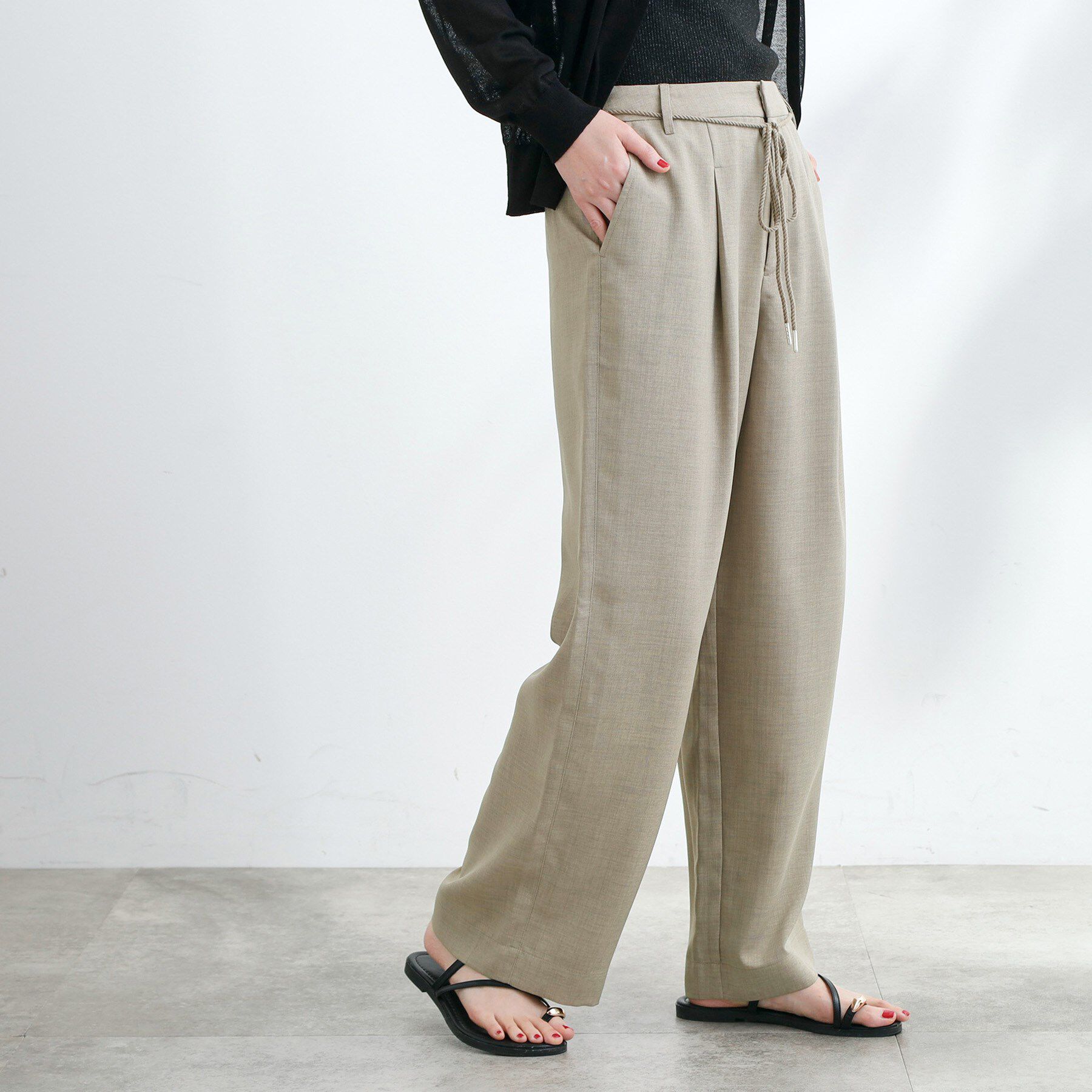 grove「ロープベルトで差がつく 洗練リラックスパンツ」|その他|