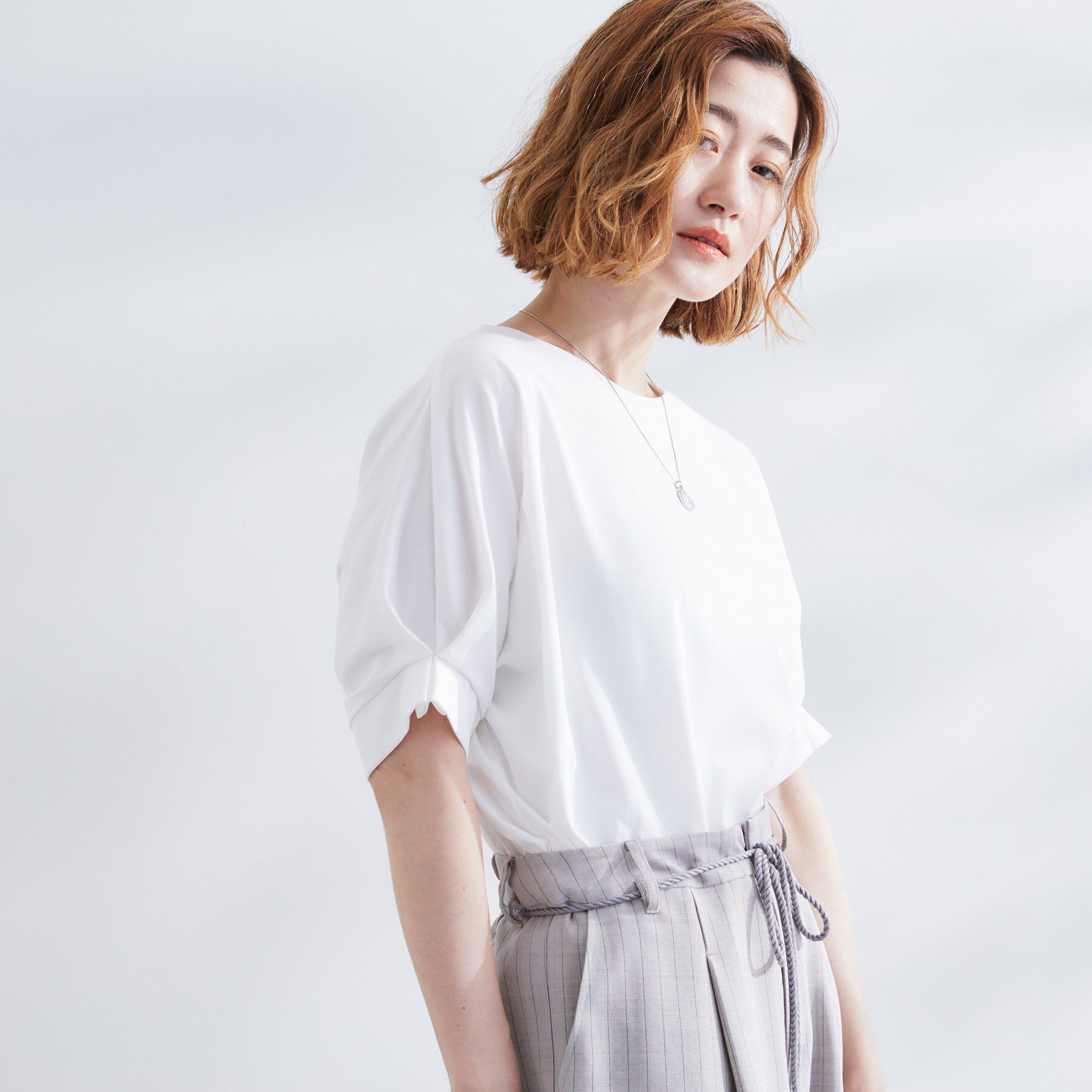 grove「【UVカット/ひんやり/二の腕カバー】タックドルマンプルオーバー」|Tシャツ・カットソー|