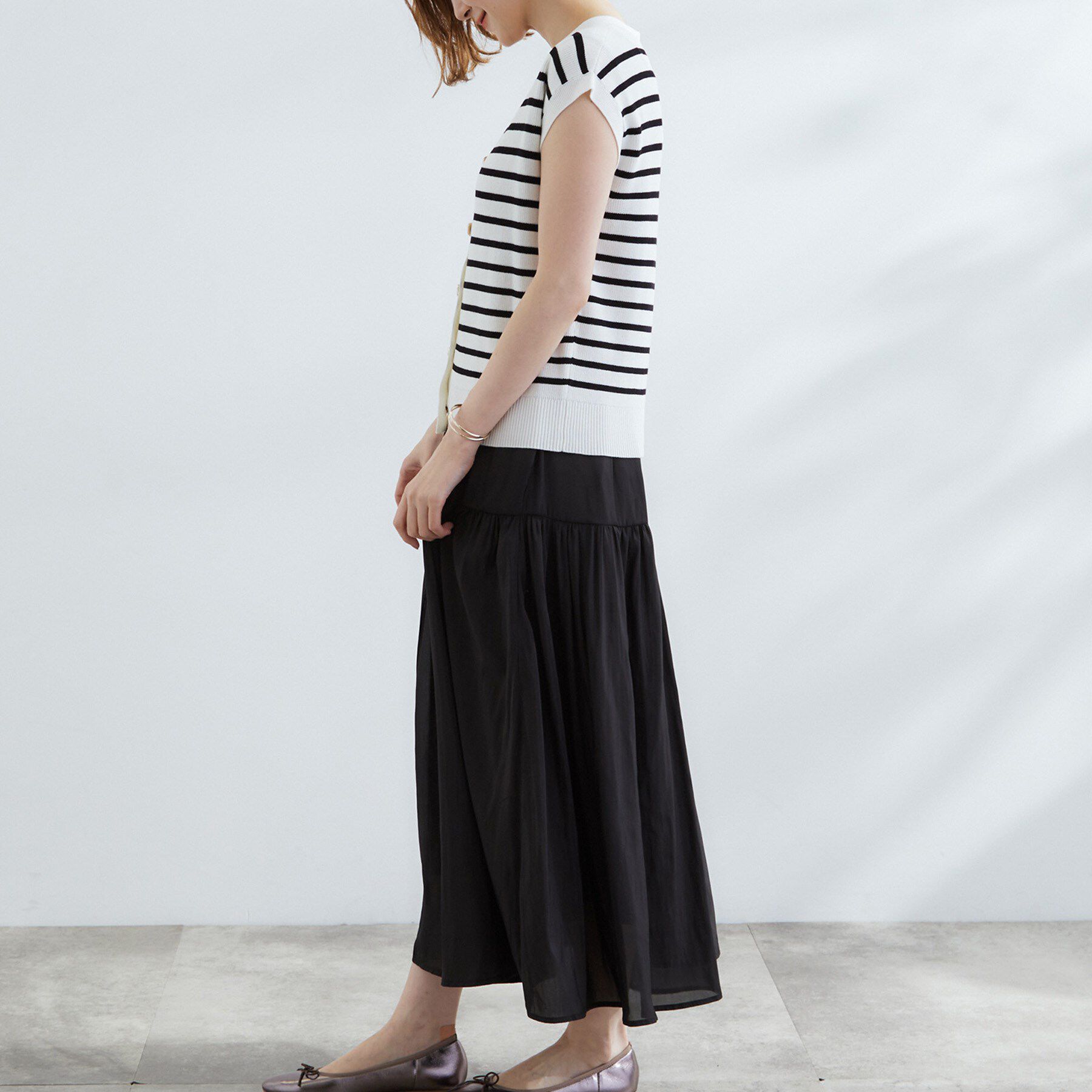 grove「【2点SET】可愛く着まわせる！便利なニットベスト＆スカートセット」|スーツ|