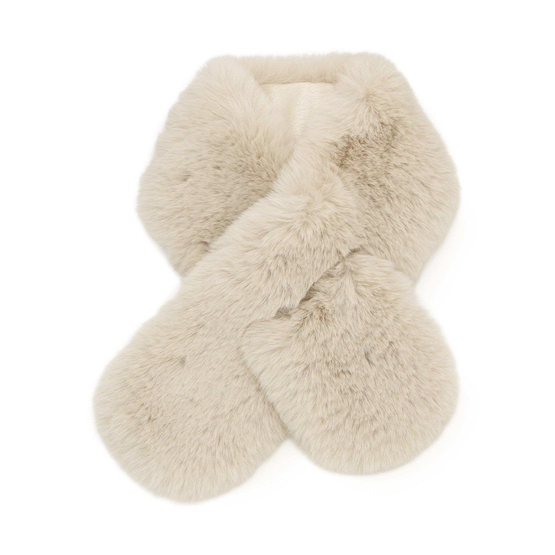 grove「ボリュームフェイクファーティペット」|ストール|