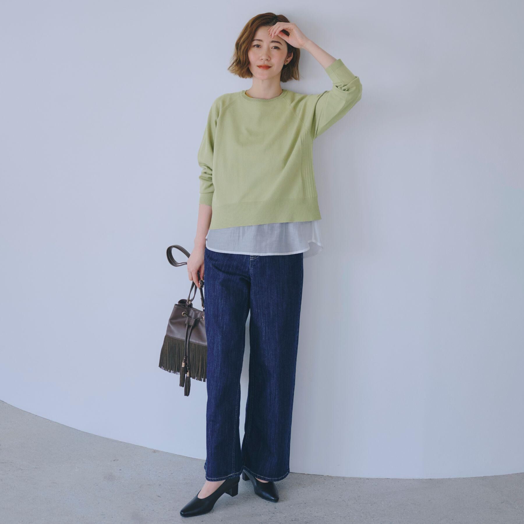 grove「最終お値下げ！！【洗える/毛玉軽減】天竺ラグランスリーブプルオーバー」|ニット・セーター|