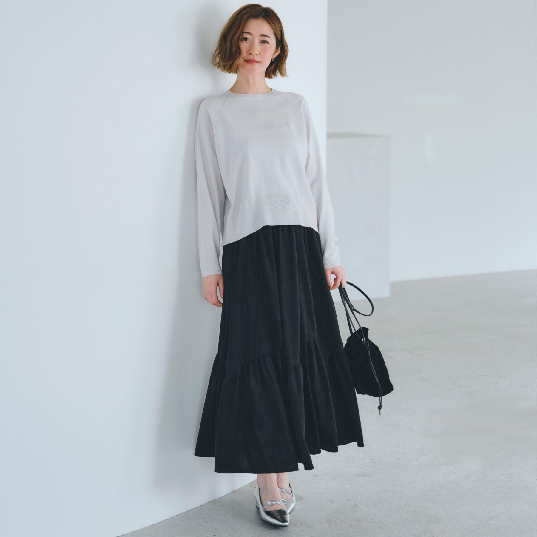 grove「最終お値下げ！！【洗える/毛玉軽減】天竺ラグランスリーブプルオーバー」|ニット・セーター|