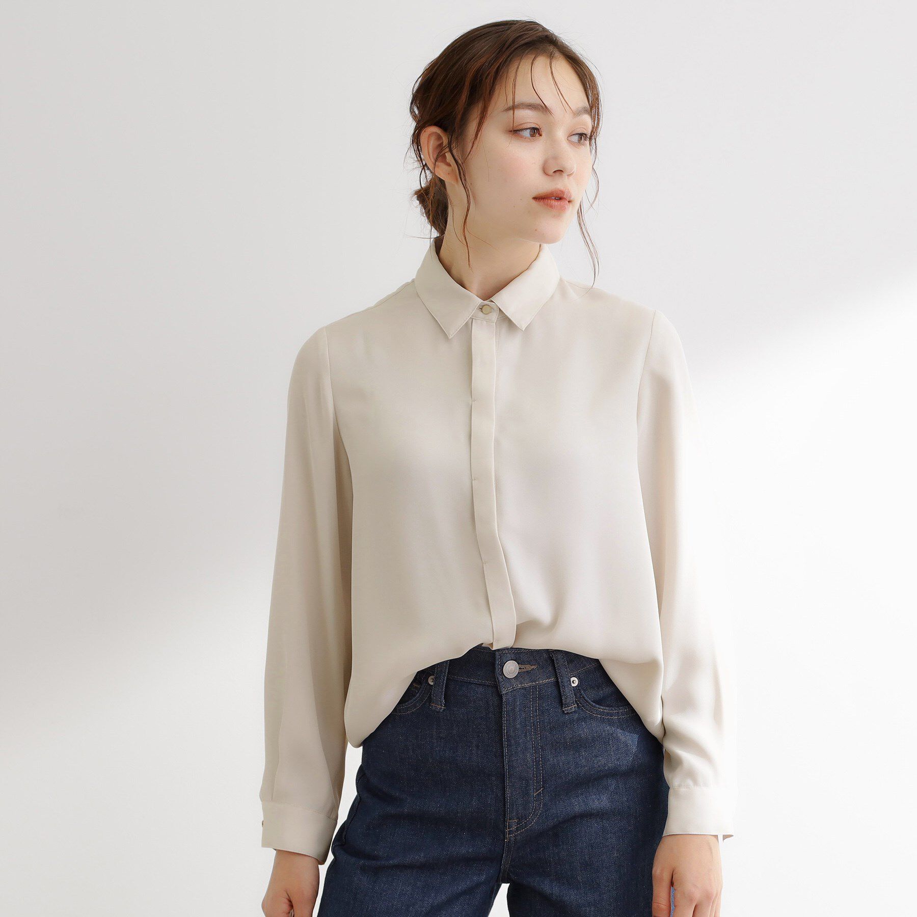 grove「リーフ刺繍スパンコールベスト＆ブラウスセット」|シャツ・ブラウス|