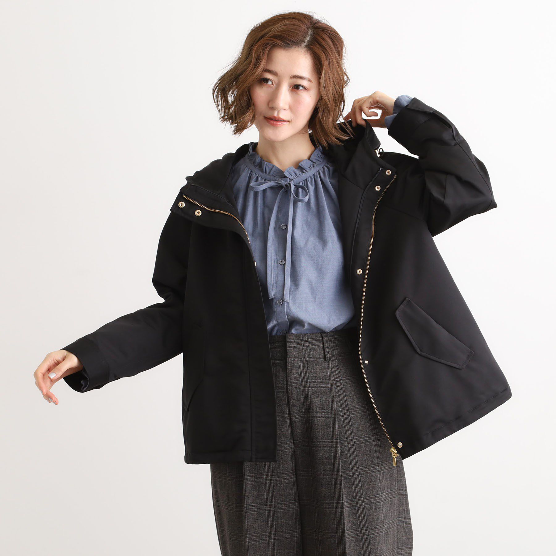 grove「【名品アウター/3WAY・はっ水】ボアライナー付マウンテンパーカ」|ブルゾン・スタジャン|