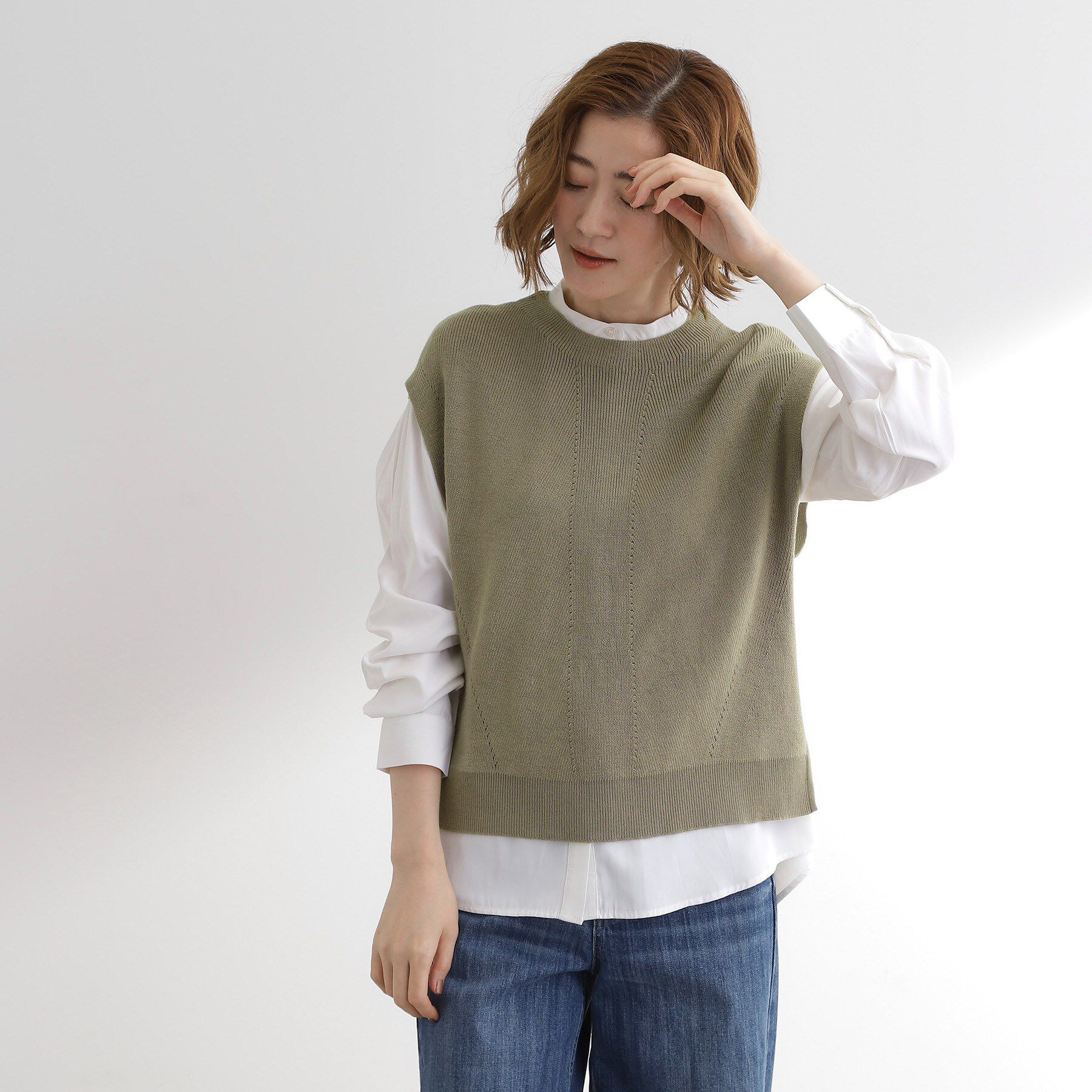 grove「ニットベスト&times;シャツセット」|その他|