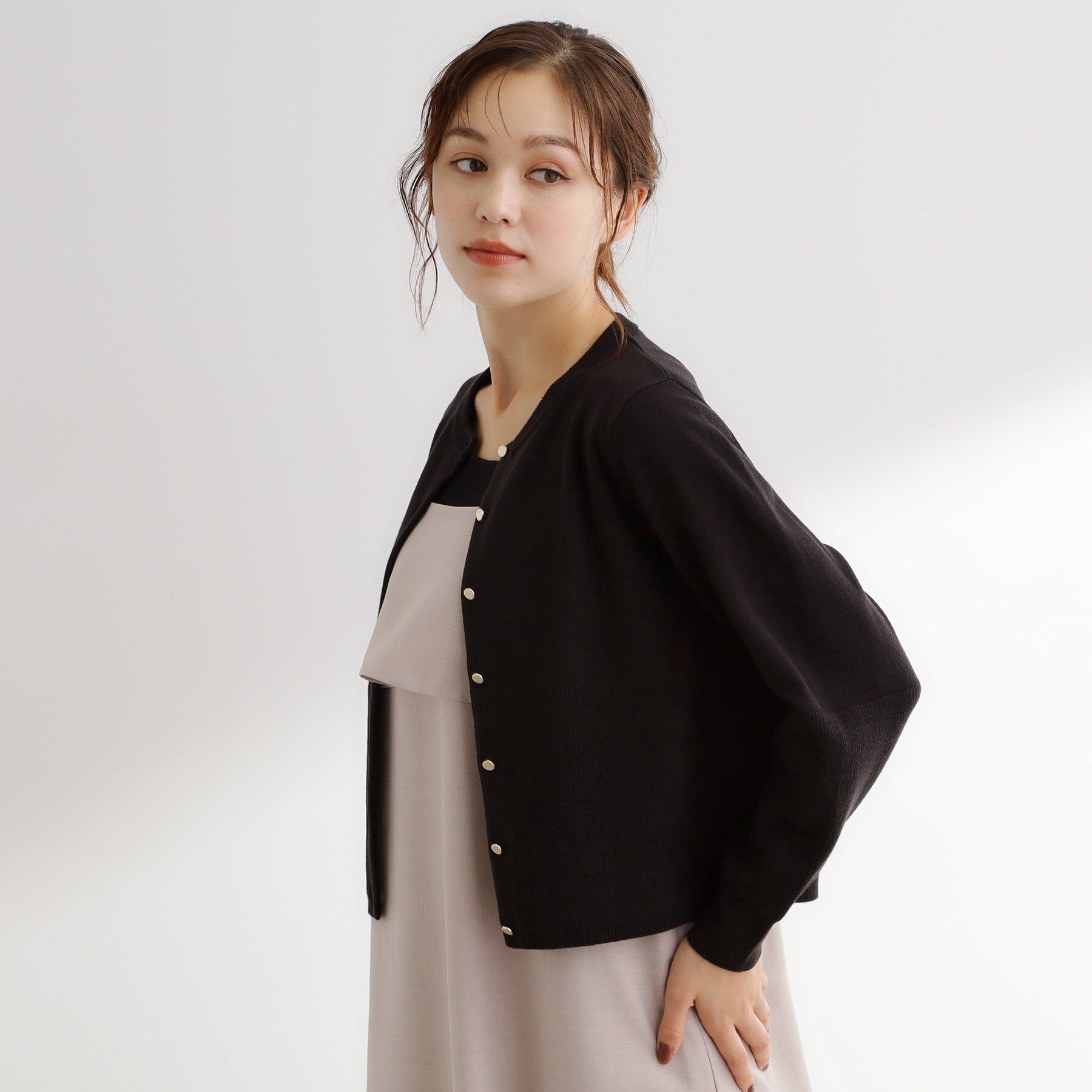 grove「【毛玉軽減／洗える】編地切替カーディガン」|カーディガン|