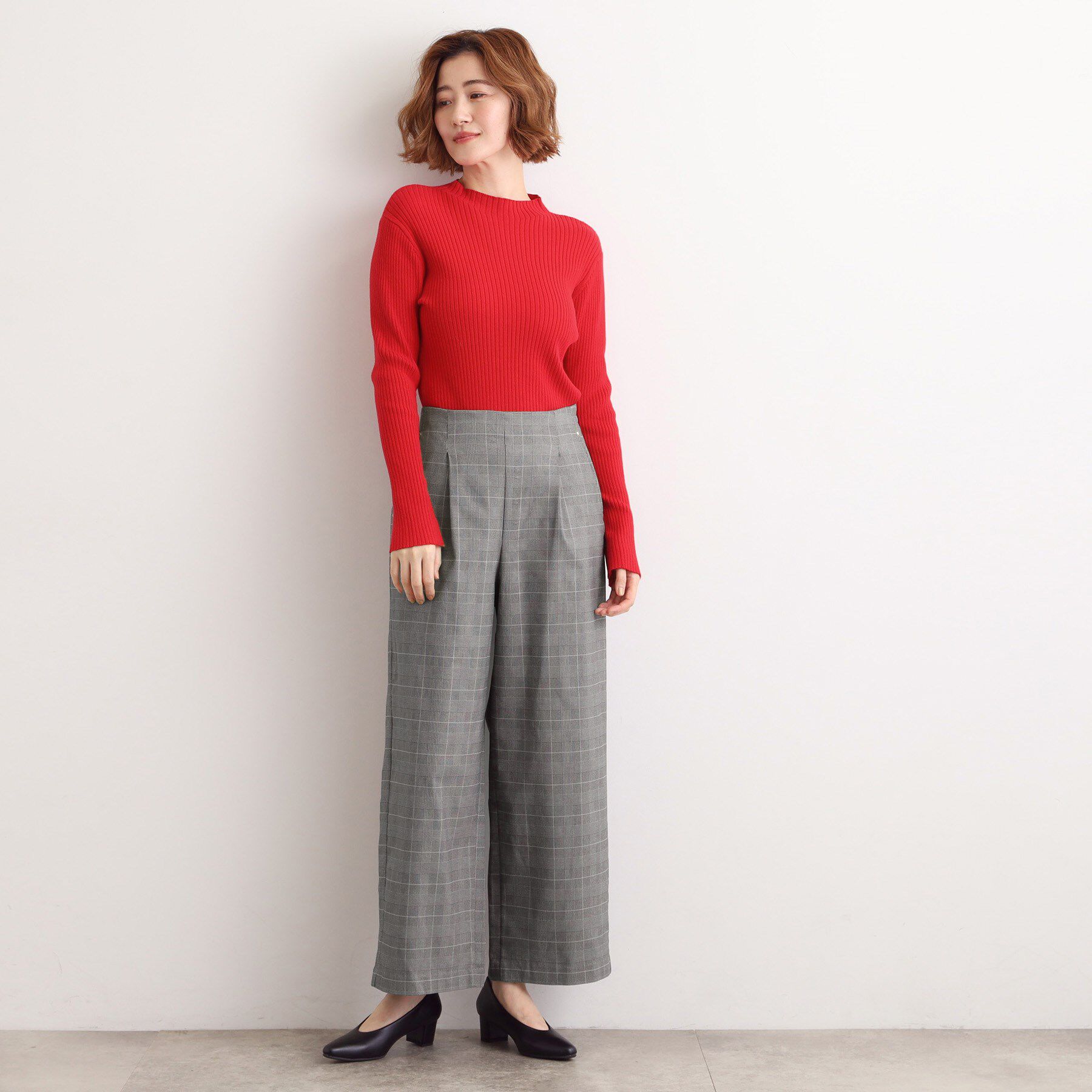 grove「【選べる着丈/多機能】裏起毛ハイパーストレッチワイドパンツ」|その他|