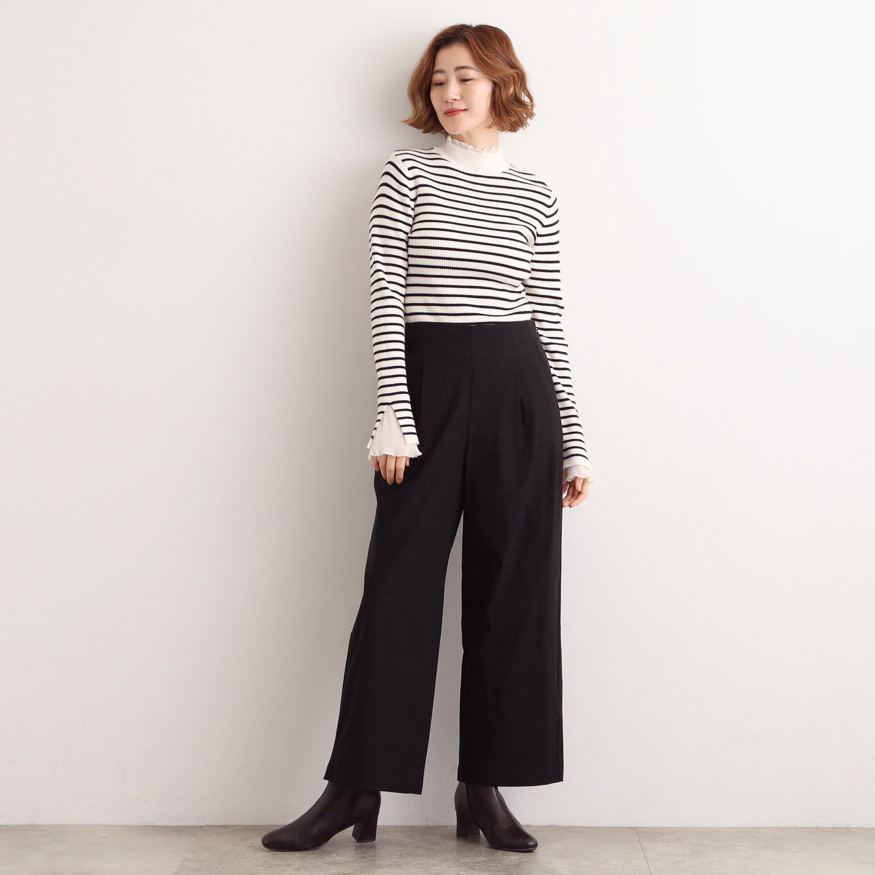 grove「【選べる着丈/多機能】裏起毛ハイパーストレッチワイドパンツ」|その他|