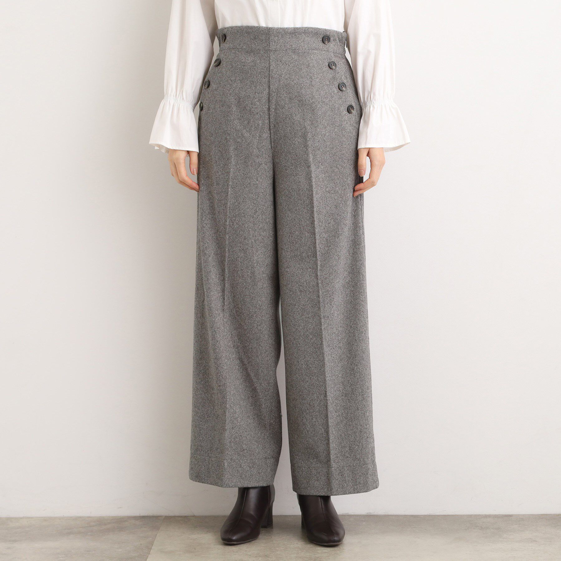 grove「【洗える/あったか】美シルエットなマリンワイドパンツ」|その他|