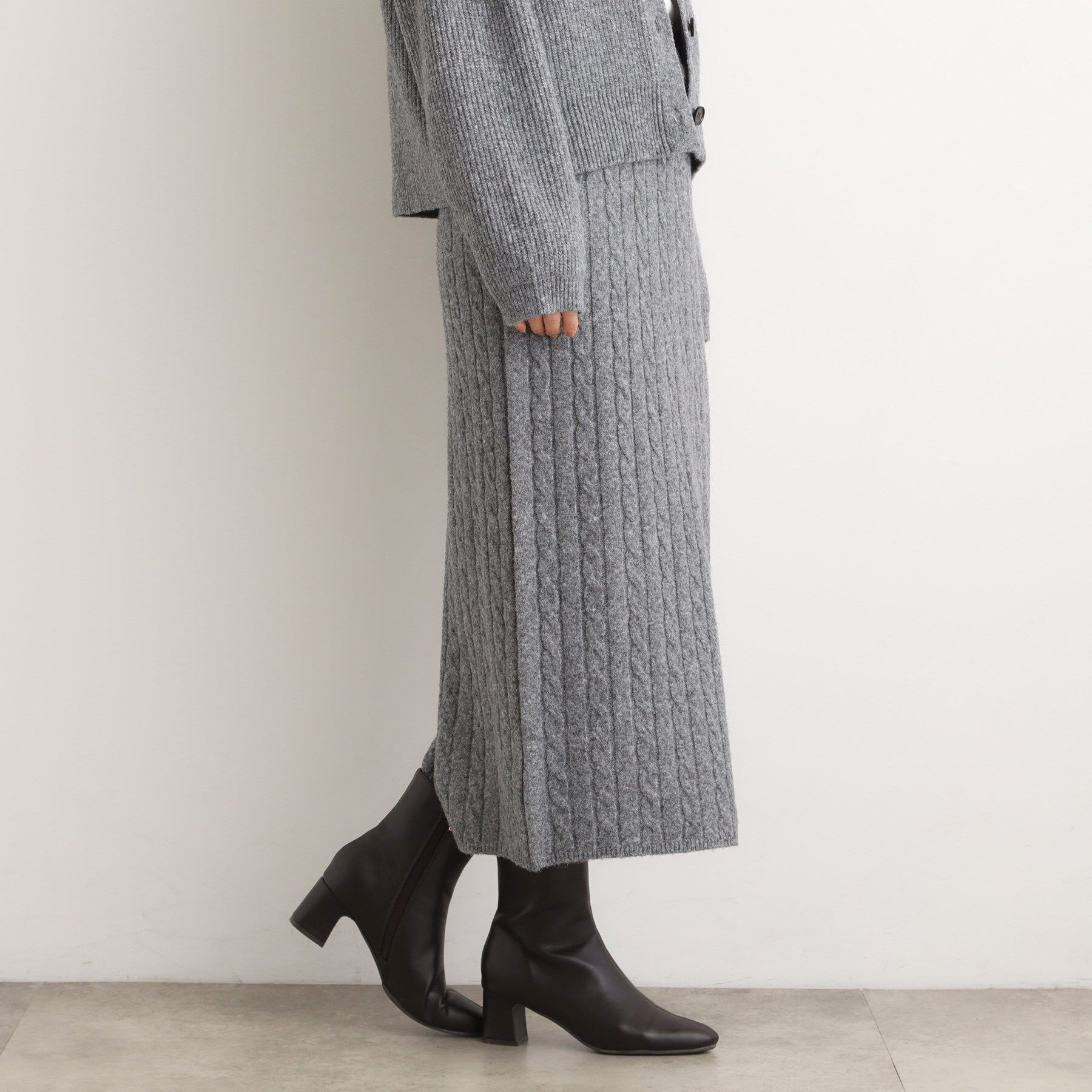 grove「【SETITEM】ケーブルニットスカート」|スカート|