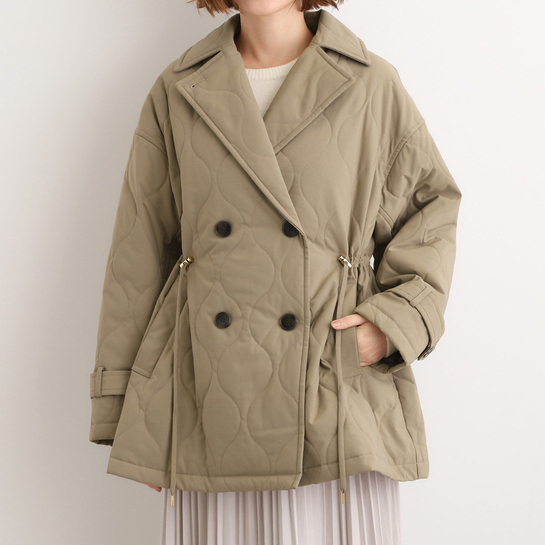grove「キルティングPコートジャケット」|ピーコート|
