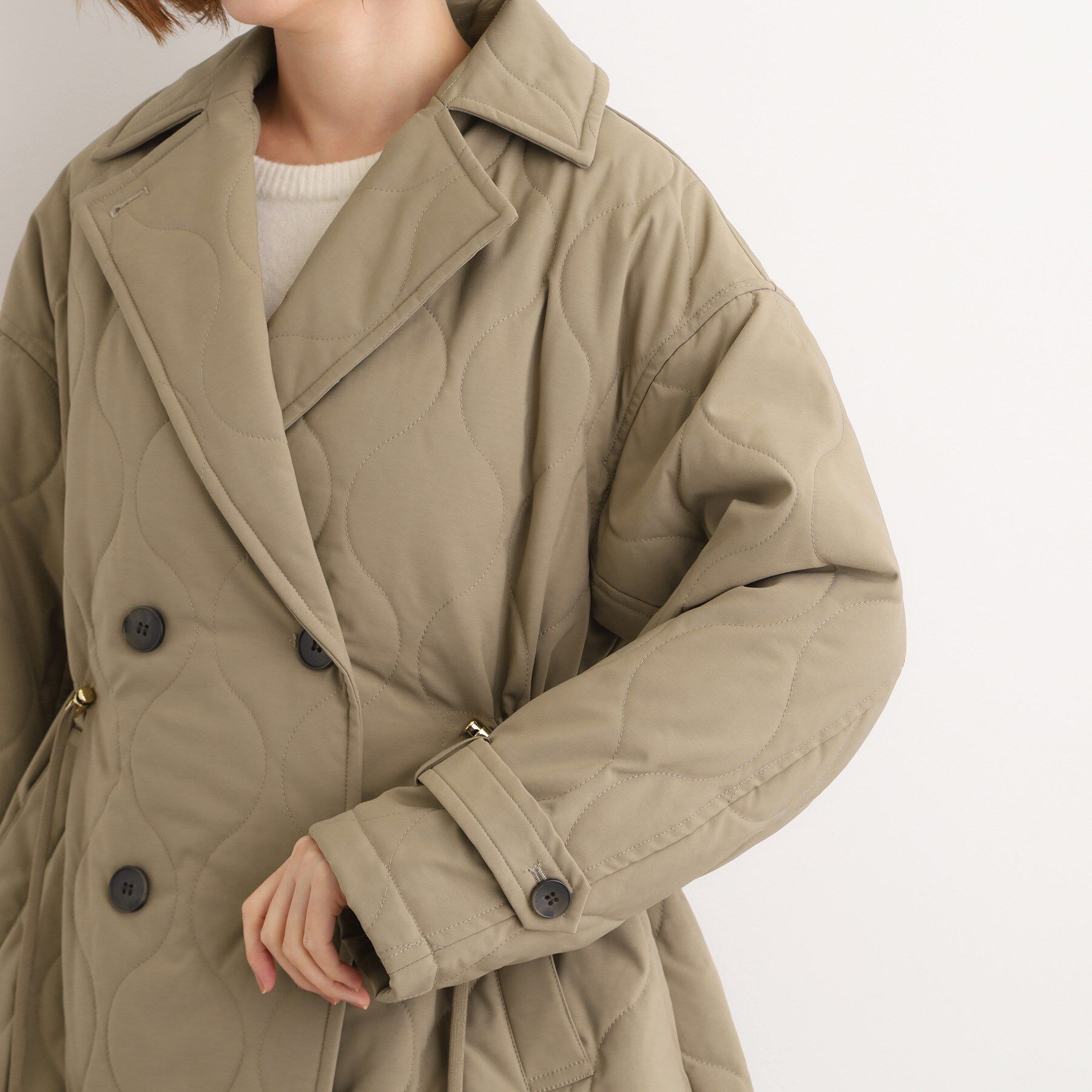 grove「キルティングPコートジャケット」|ピーコート|