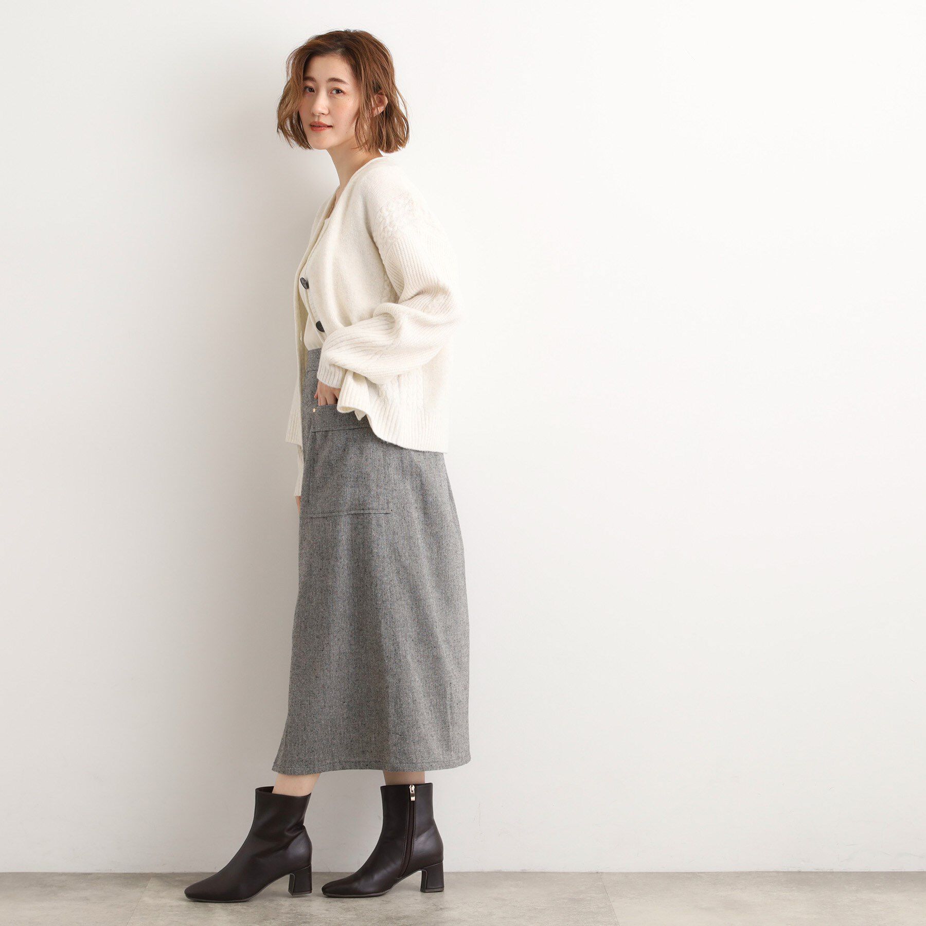 grove「クラシカルツイード Aラインスカート」|スカート|