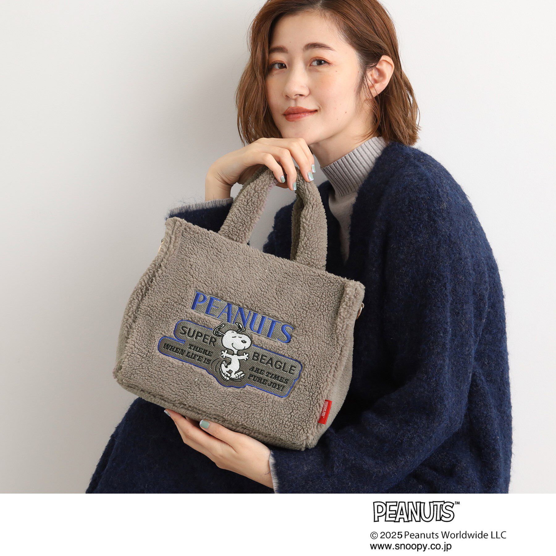 grove「【PEANUTS】ボアスクエア2WAYトート」|トートバッグ|