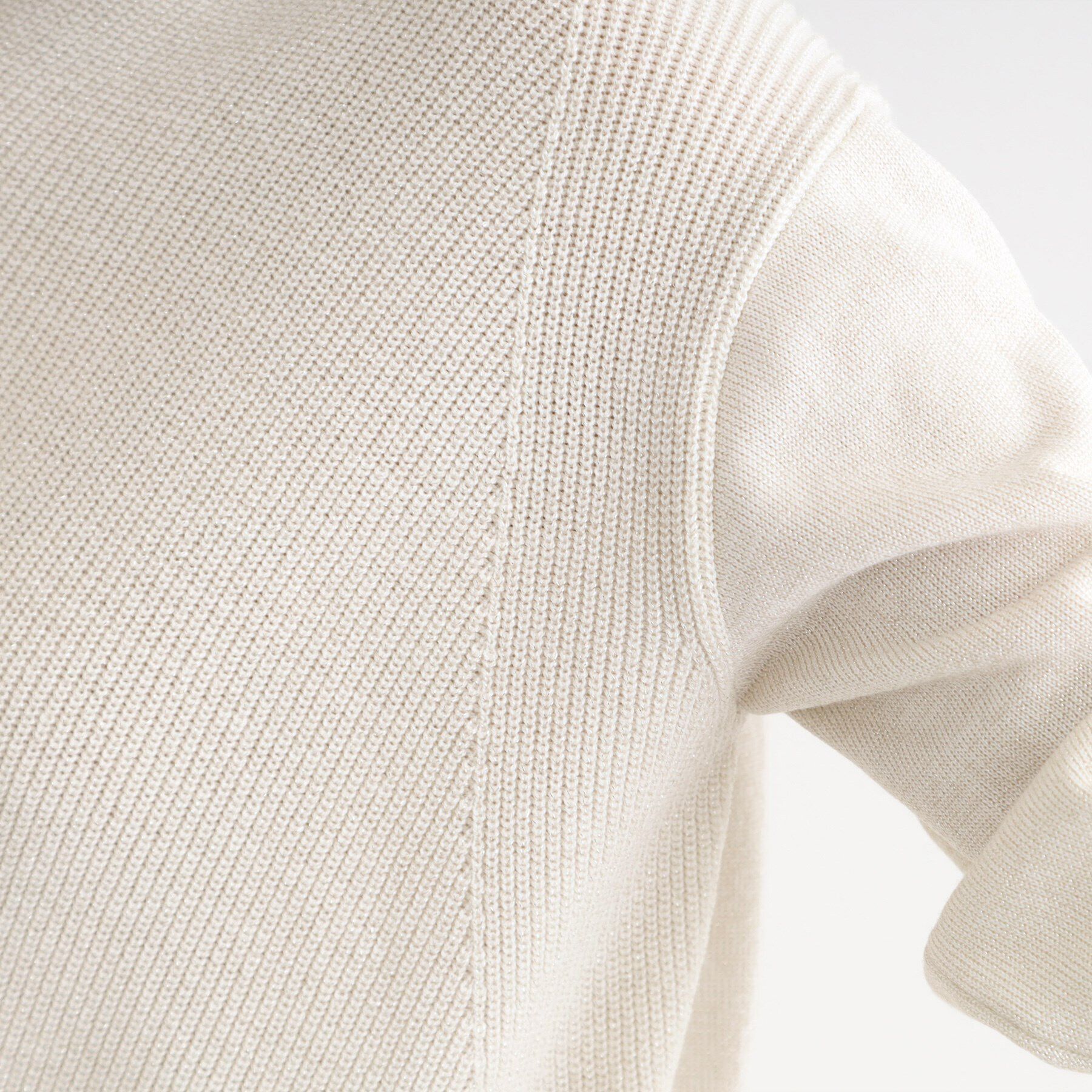 INDIVI「【洗える／日本製／ウール混】Vネックラメニット」|ニット・セーター|