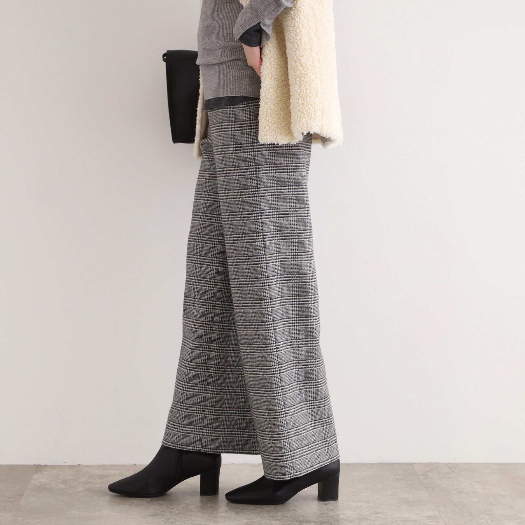 INDIVI「【褒められパンツ／ウール混】ワイドパンツ」|その他|