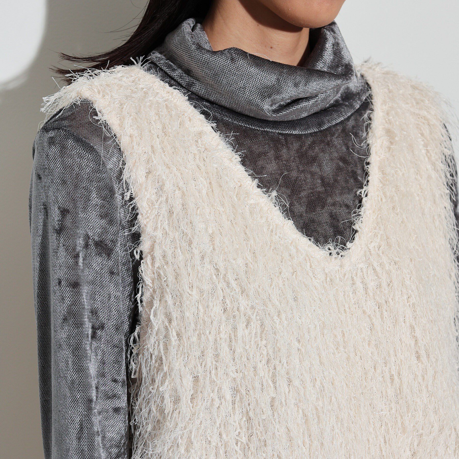 GALLEST「カットシャギーベスト」|ベスト・ジレ|