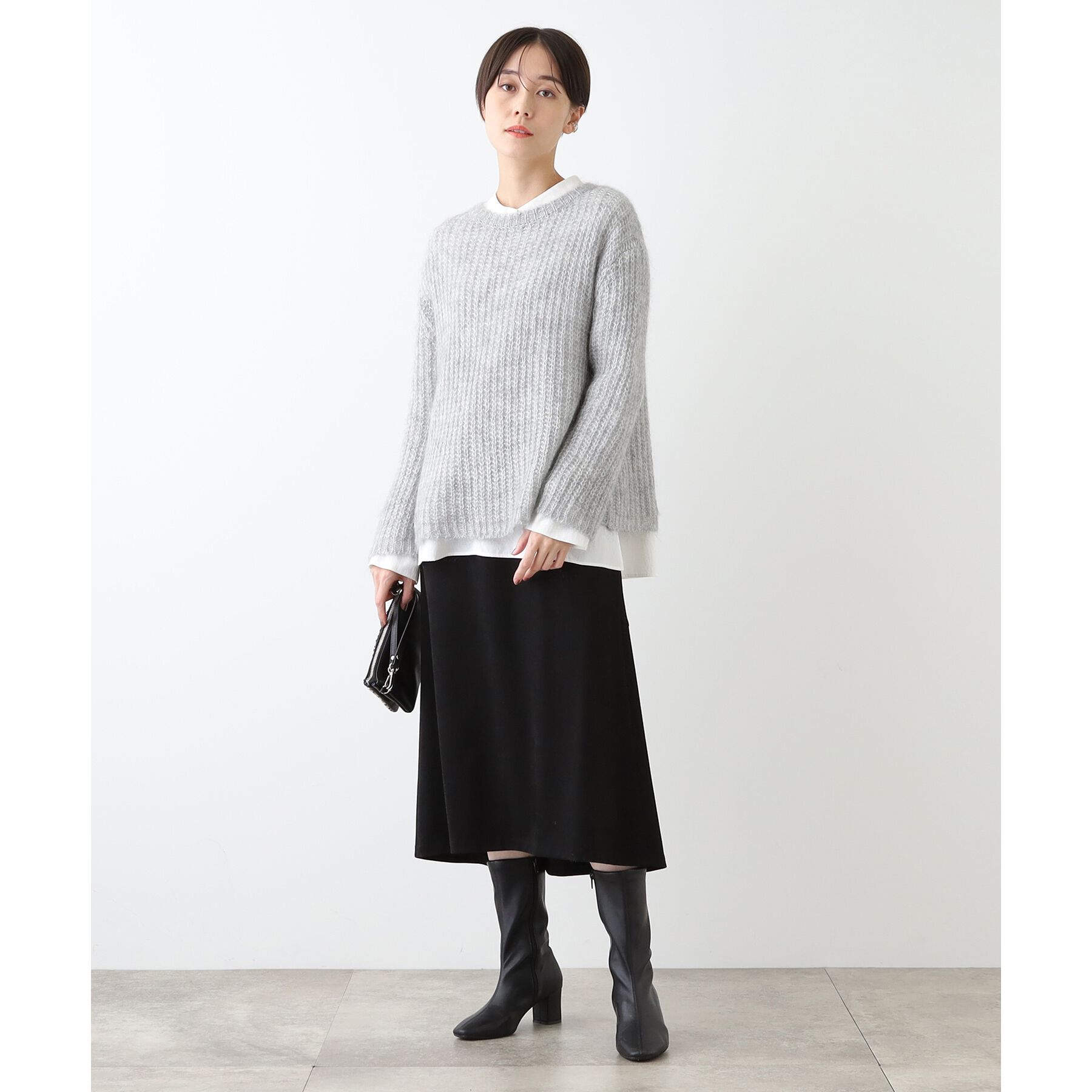 INDIVI「【洗える／UVケア】スエード調フレアスカート」|スカート|