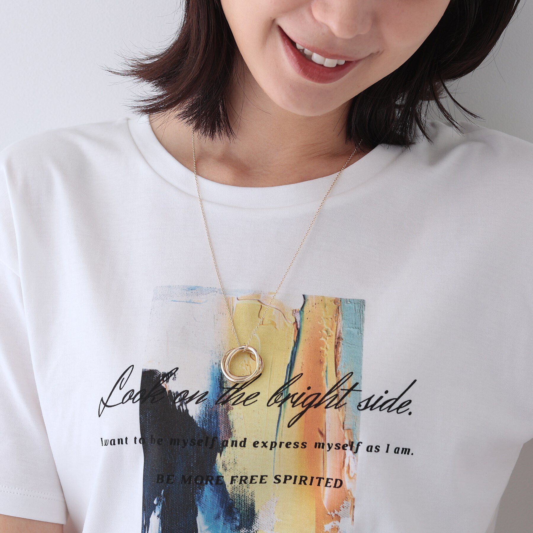 INDIVI「【フリー調整可能】ワントップロングネックレス」|ネックレス|