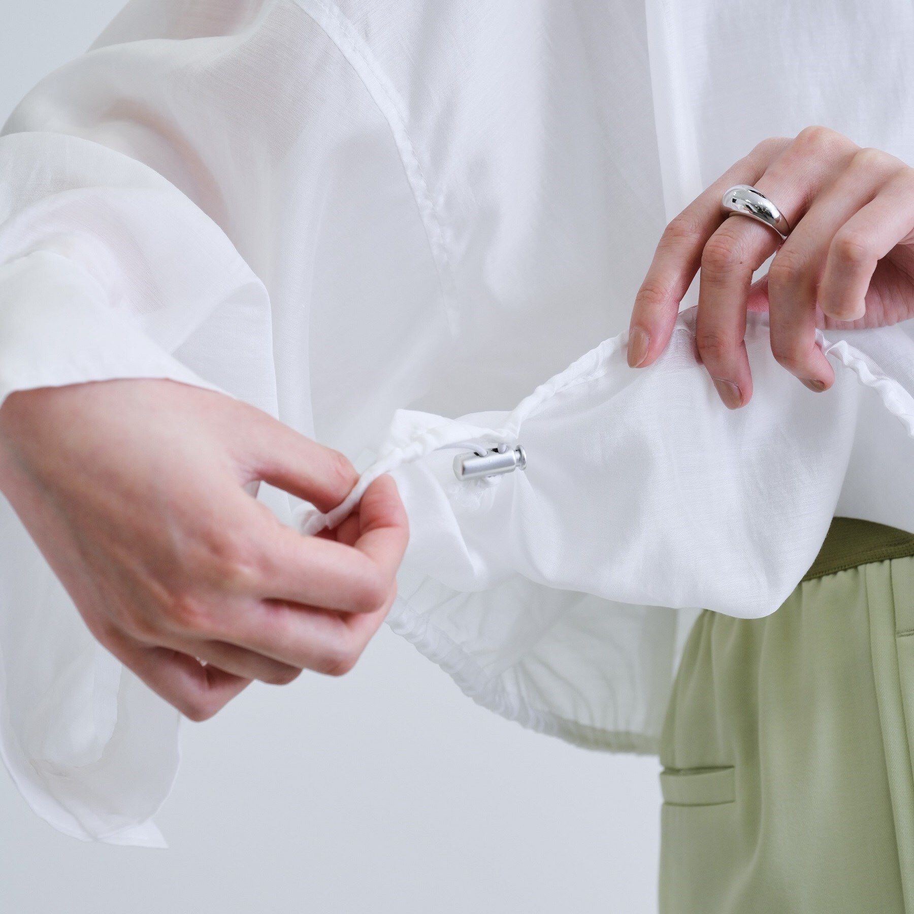 GALLEST「【再入荷】シアーローンステンカラーシャツ/シアーシャツ/シアートップス」|シャツ・ブラウス|