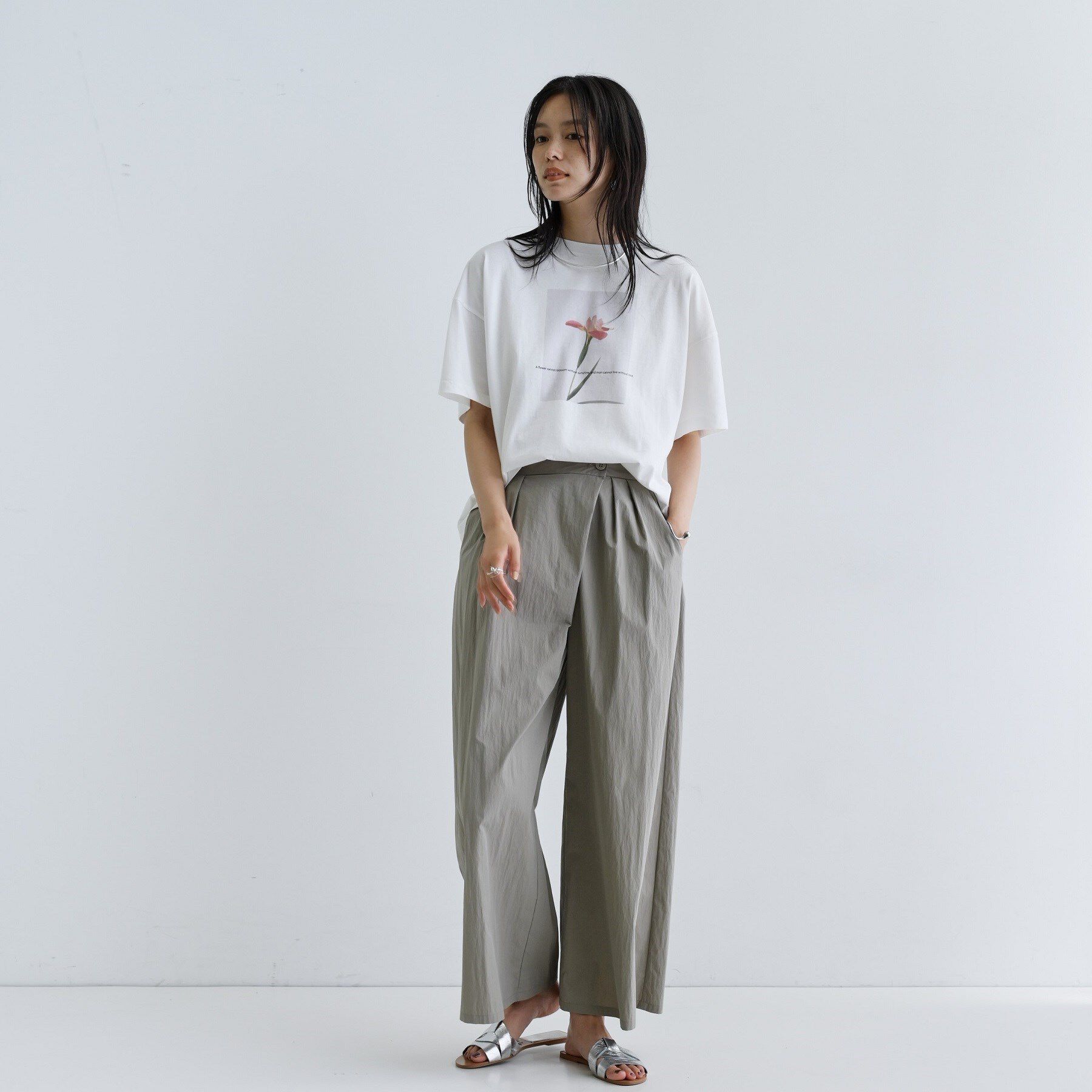 GALLEST「タイプライターラップワイドパンツ」|その他|