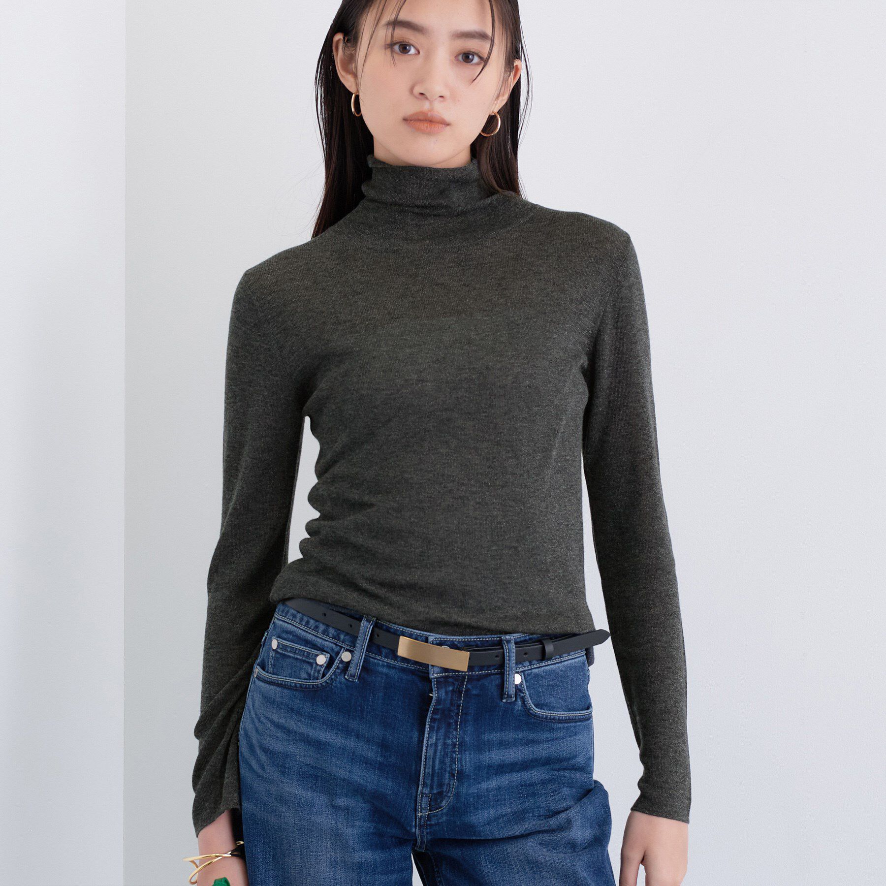 INDIVI「【洗える／薄手／ラメ】シアーラメニット」|ニット・セーター|