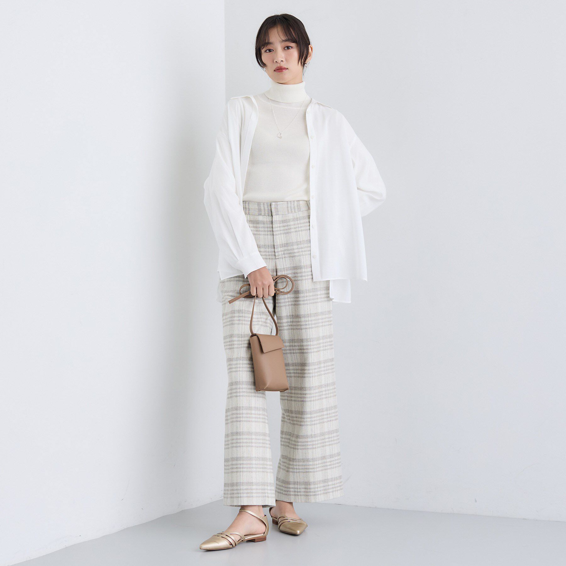 INDIVI「【洗える／毛玉になりにくい】エクストラファインウール リブタートルニット」|ニット・セーター|