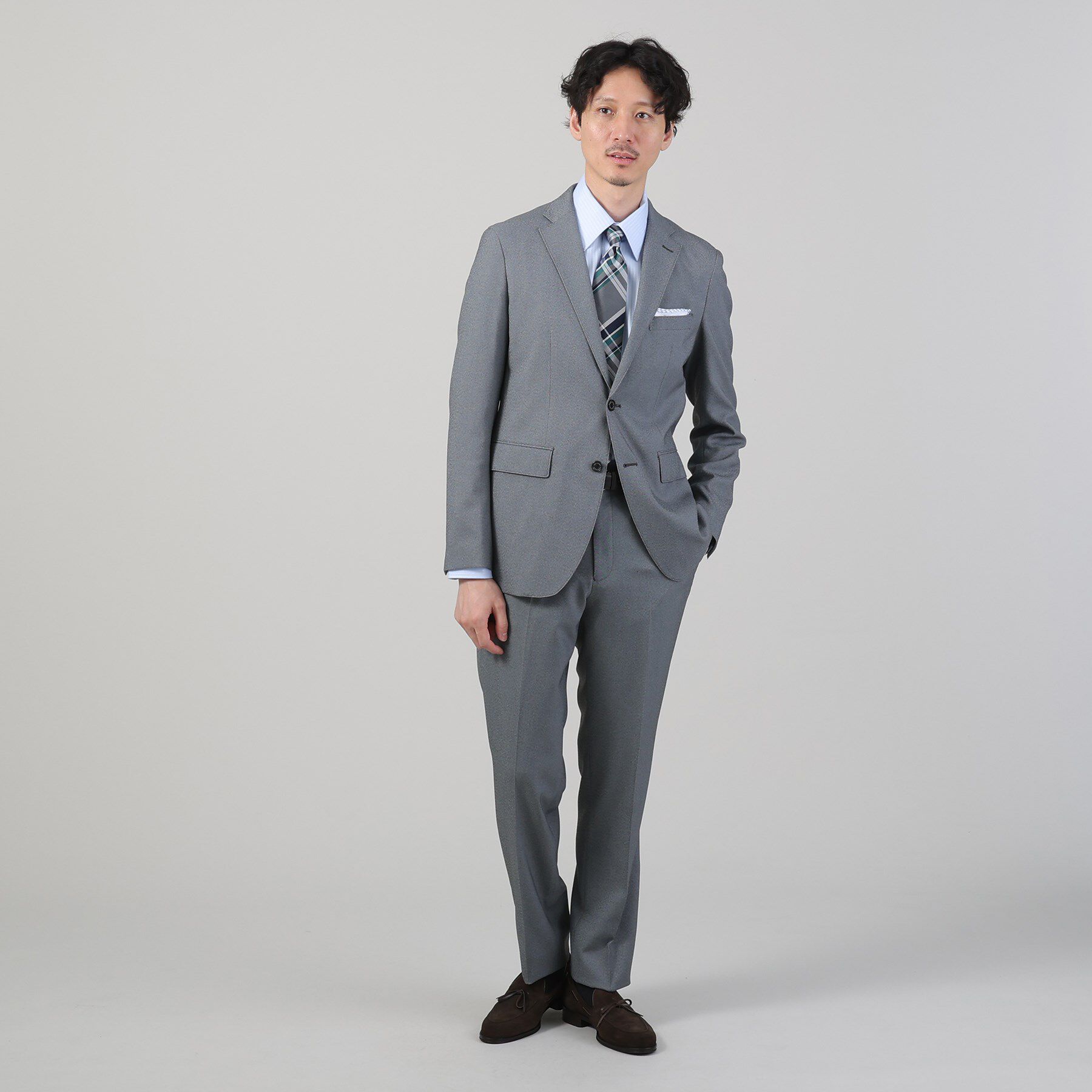 TAKEO KIKUCHI「【ON/OFF対応】メランジ シャークスキン ストレッチ パンツ / セットアップ」|その他|