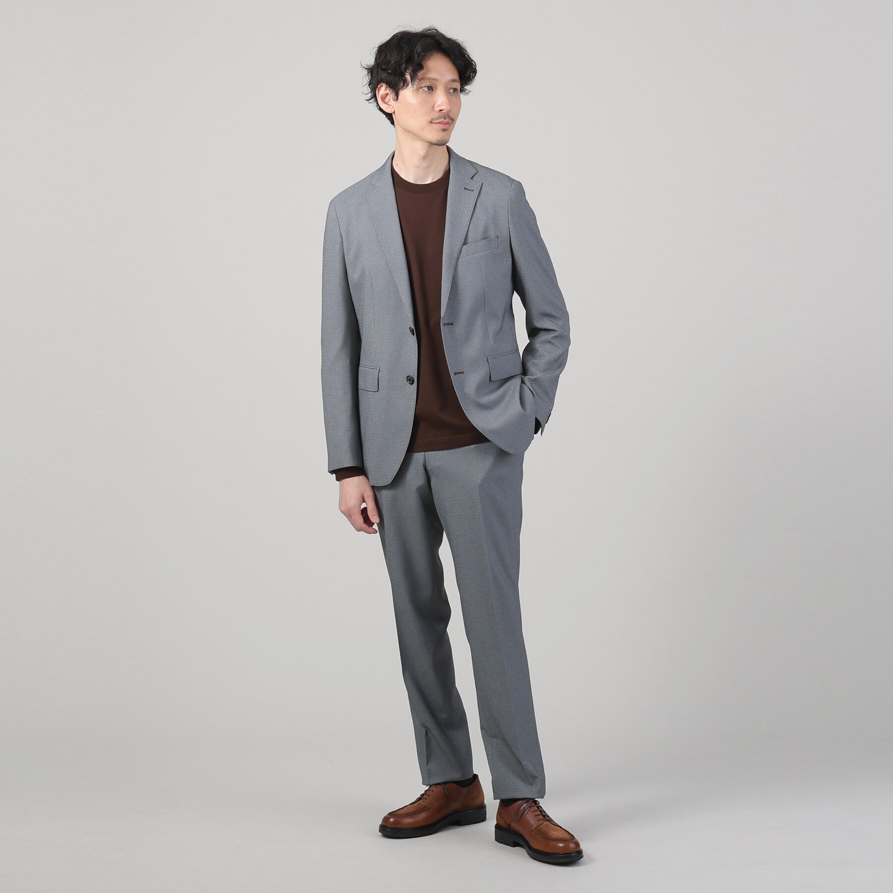 TAKEO KIKUCHI「【ON/OFF対応】メランジ シャークスキン ストレッチ パンツ / セットアップ」|その他|