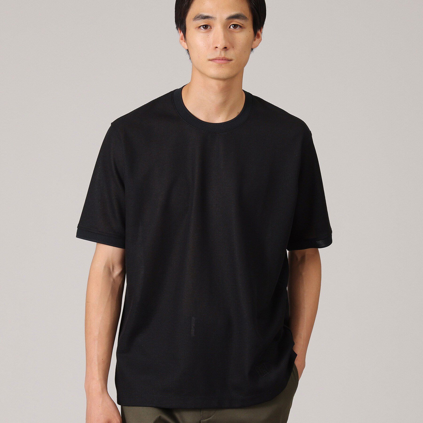 TAKEO KIKUCHI「【抗菌防臭/日本製】ハイブリッド サーフニット Tシャツ」|Tシャツ・カットソー|ブラック(019)