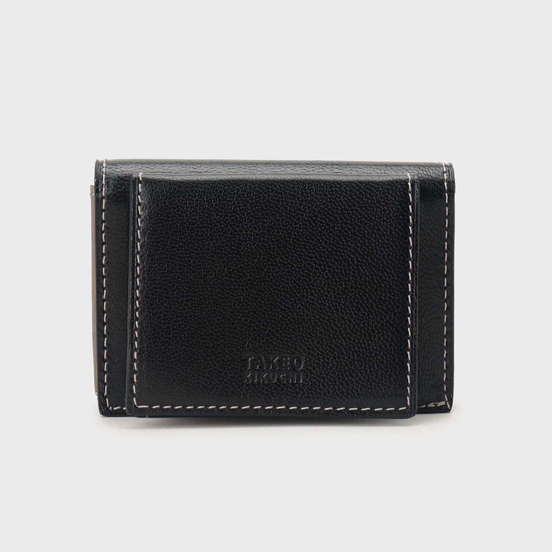 TAKEO KIKUCHI「アニリンゴート ミニ財布」|財布|ブラック(019)