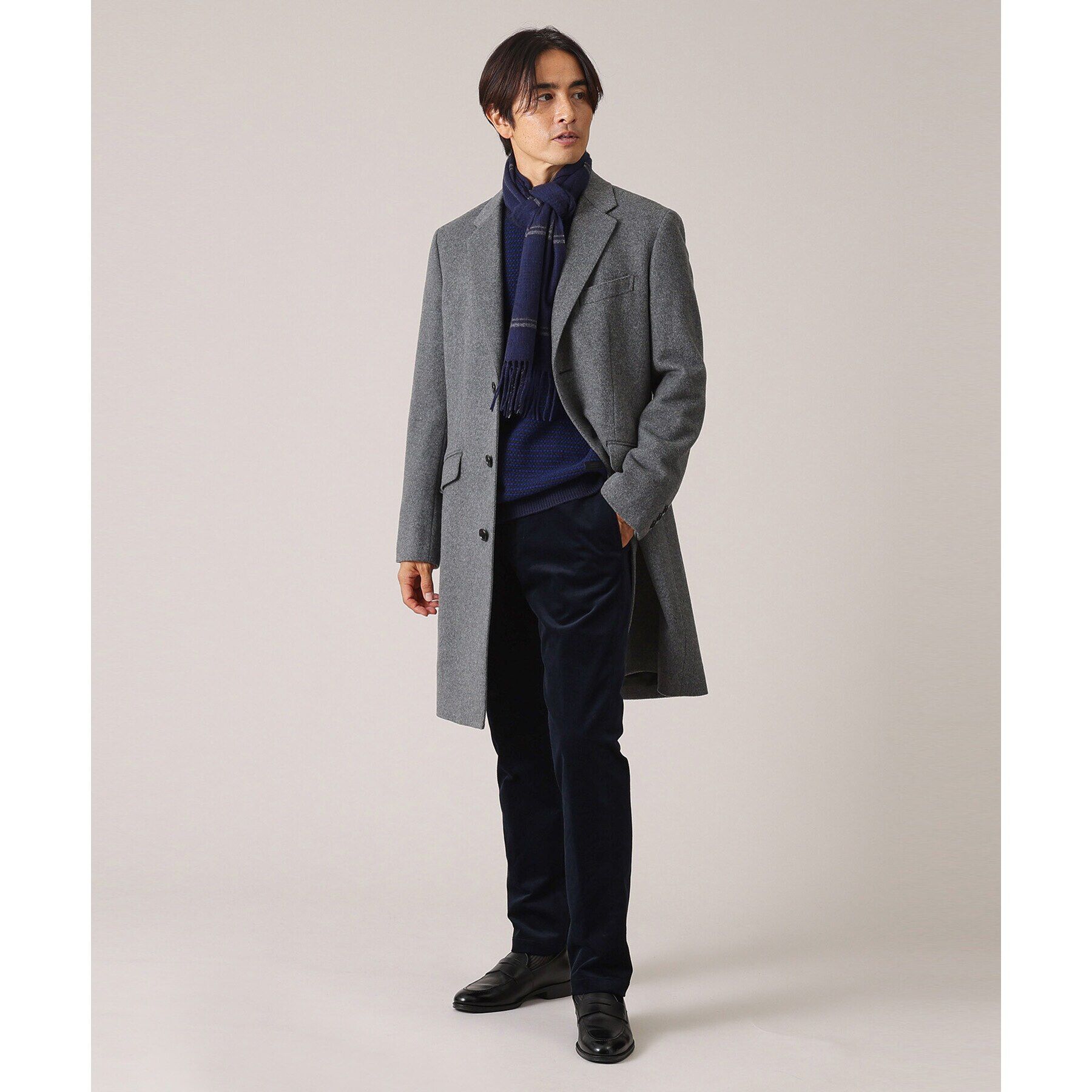 TAKEO KIKUCHI「【洗えるベビーカシミヤ】グレンチェック マフラー」|ストール|