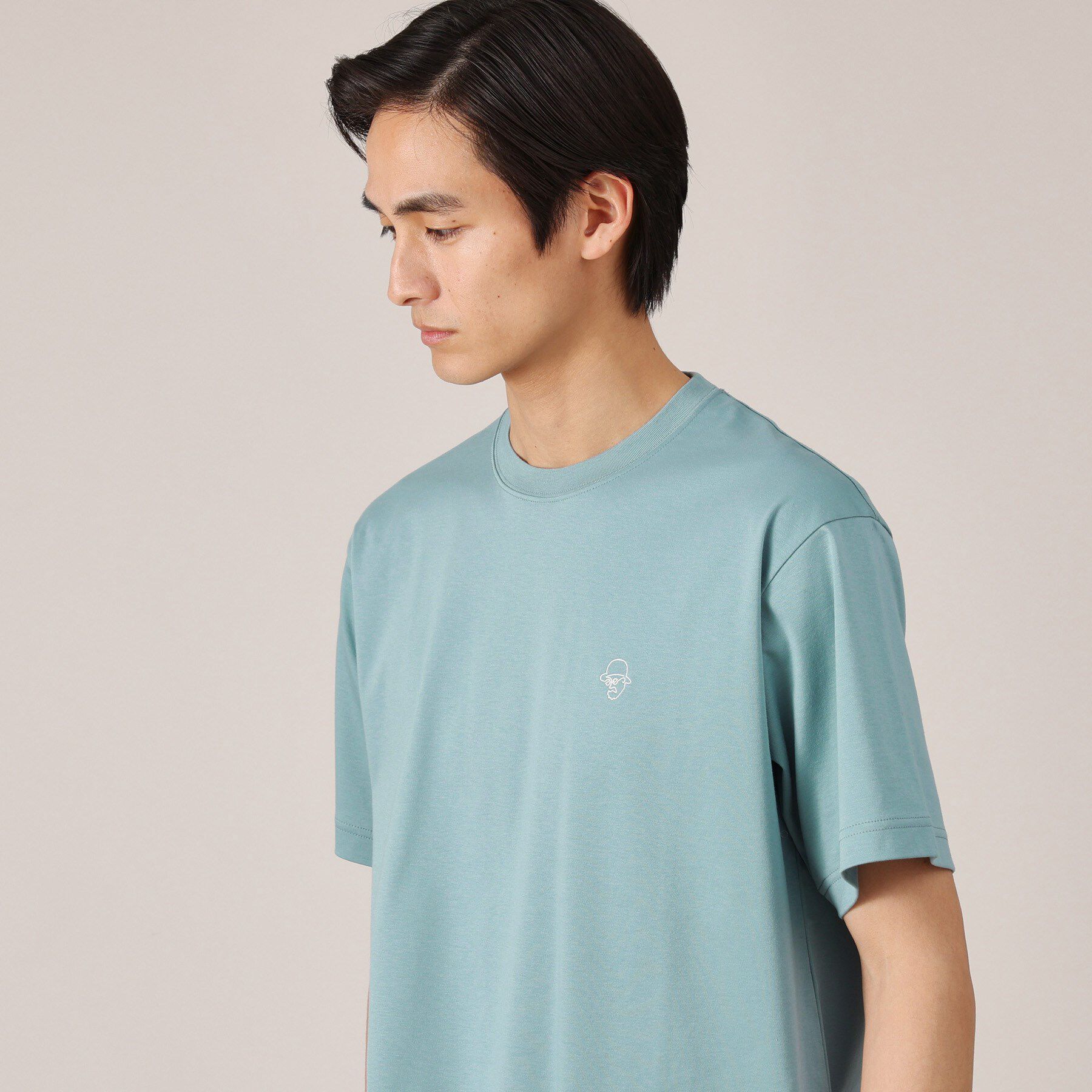 TAKEO KIKUCHI「ワンポイント カラー刺繍 Tシャツ」|Tシャツ・カットソー|