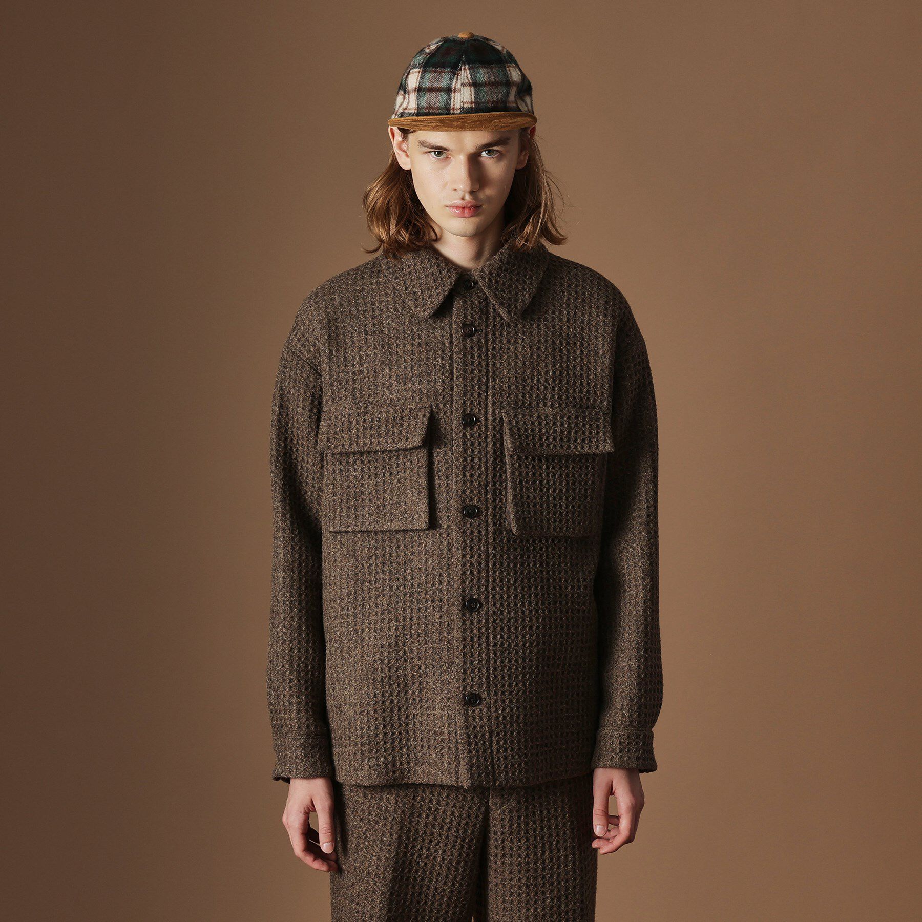 40CARATS&525「ウールワッフルオーバーシャツ」|シャツ・ブラウス|