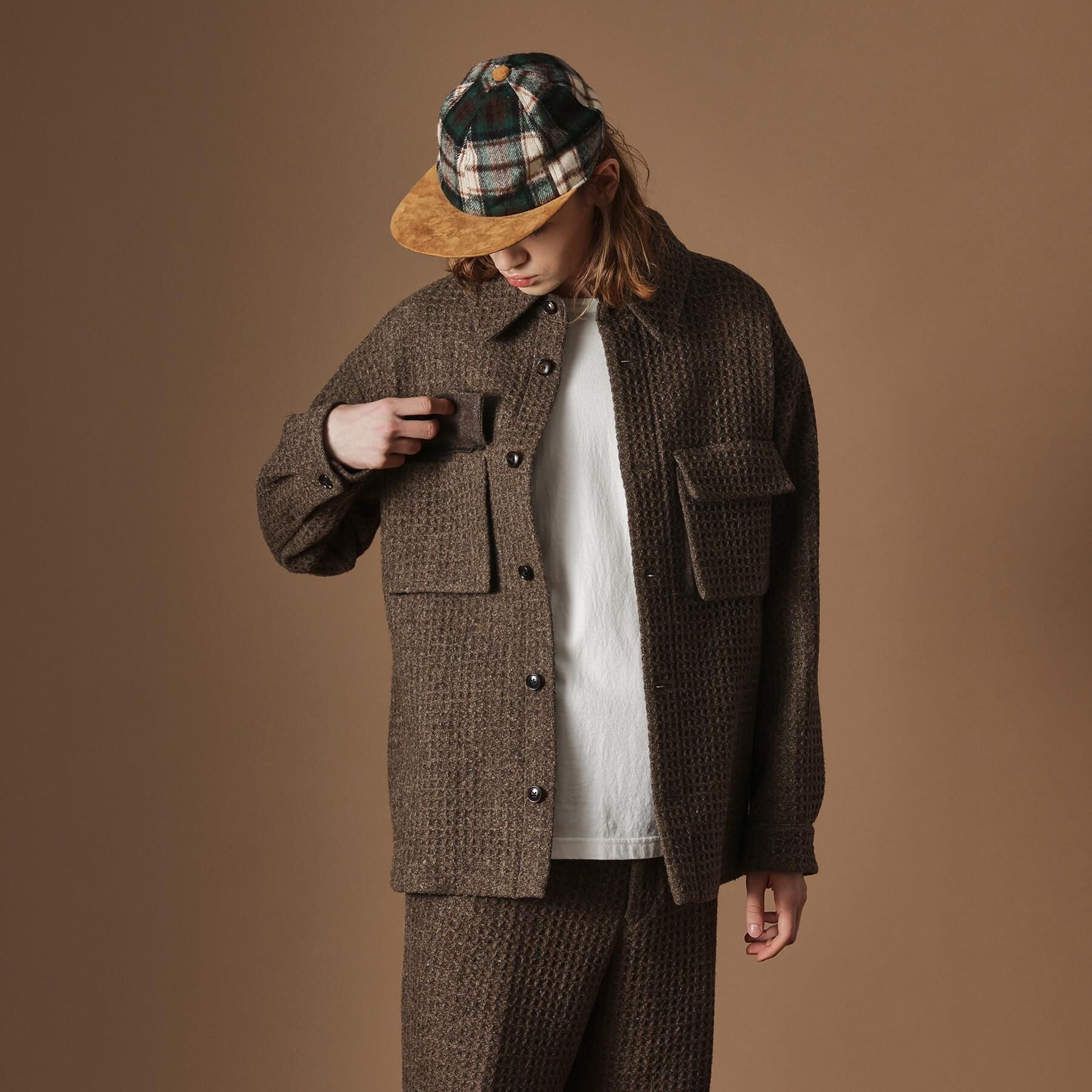 40CARATS&525「ウールワッフルオーバーシャツ」|シャツ・ブラウス|