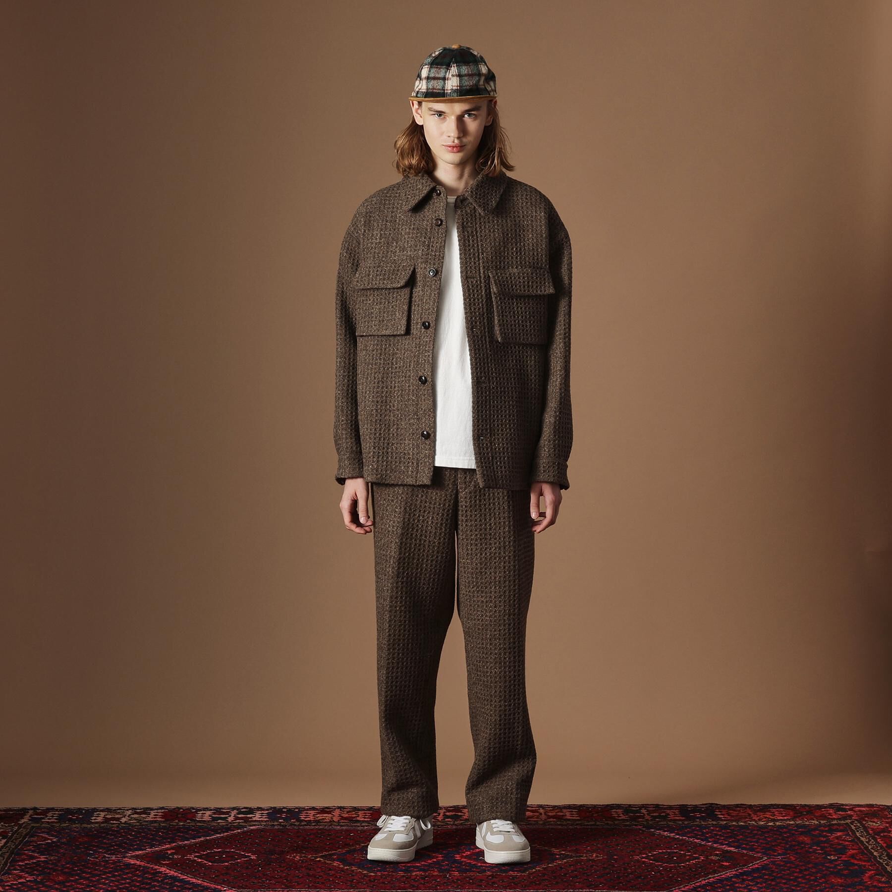 40CARATS&525「ウールワッフルオーバーシャツ」|シャツ・ブラウス|