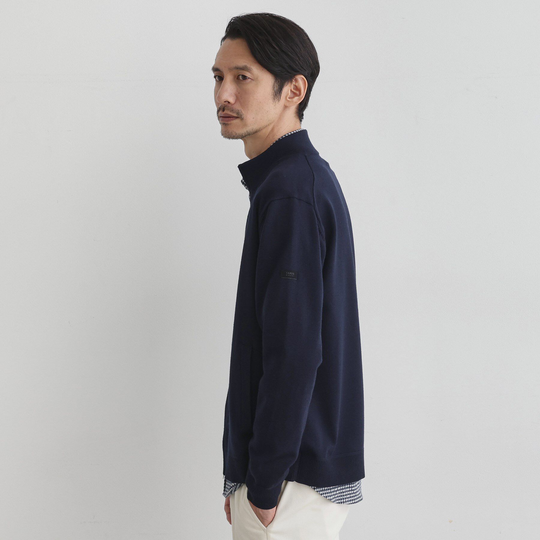 TAKEO KIKUCHI「アンチピリング ジップアップ ニット」|ニット・セーター|