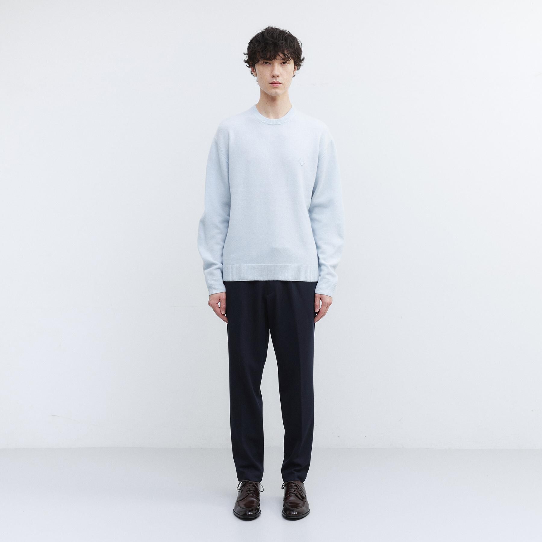 TAKEO KIKUCHI「【Air Palette Knit】ワンポイント カラーニット プルオーバー」|ニット・セーター|