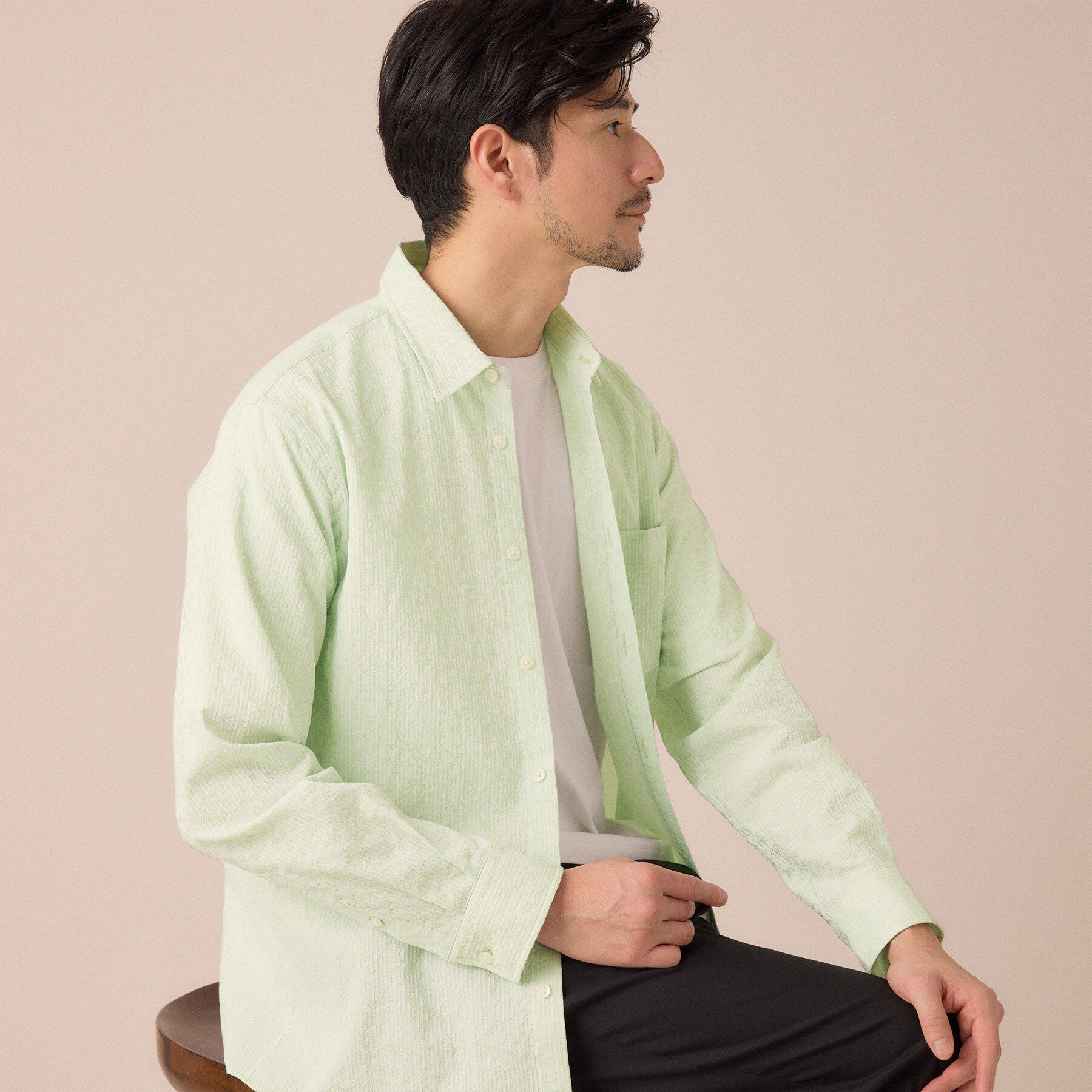 TAKEO KIKUCHI「播州 ドビーストライプ フラワーシャツ」|シャツ・ブラウス|