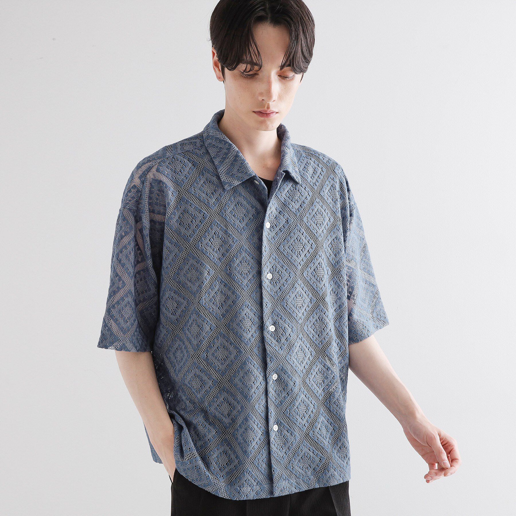 tk.TAKEO KIKUCHI「片染めレースシャツ」|シャツ・ブラウス|