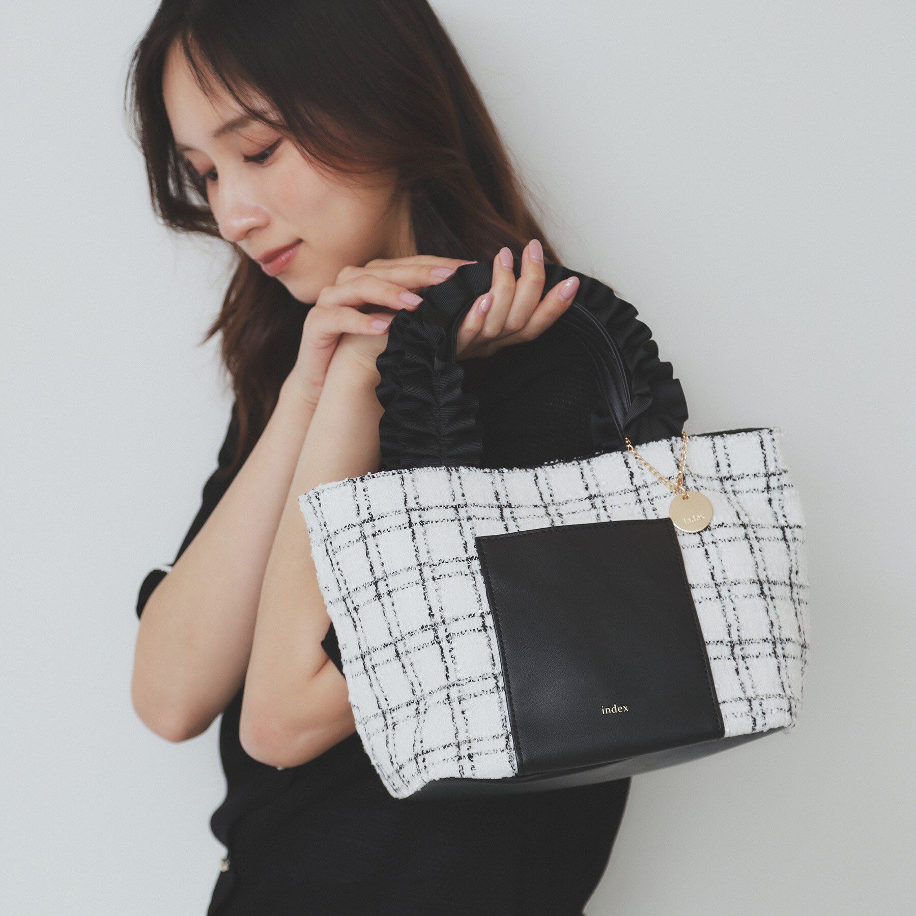 index「【2WAY】持ち手フリルトートバッグ」|トートバッグ|