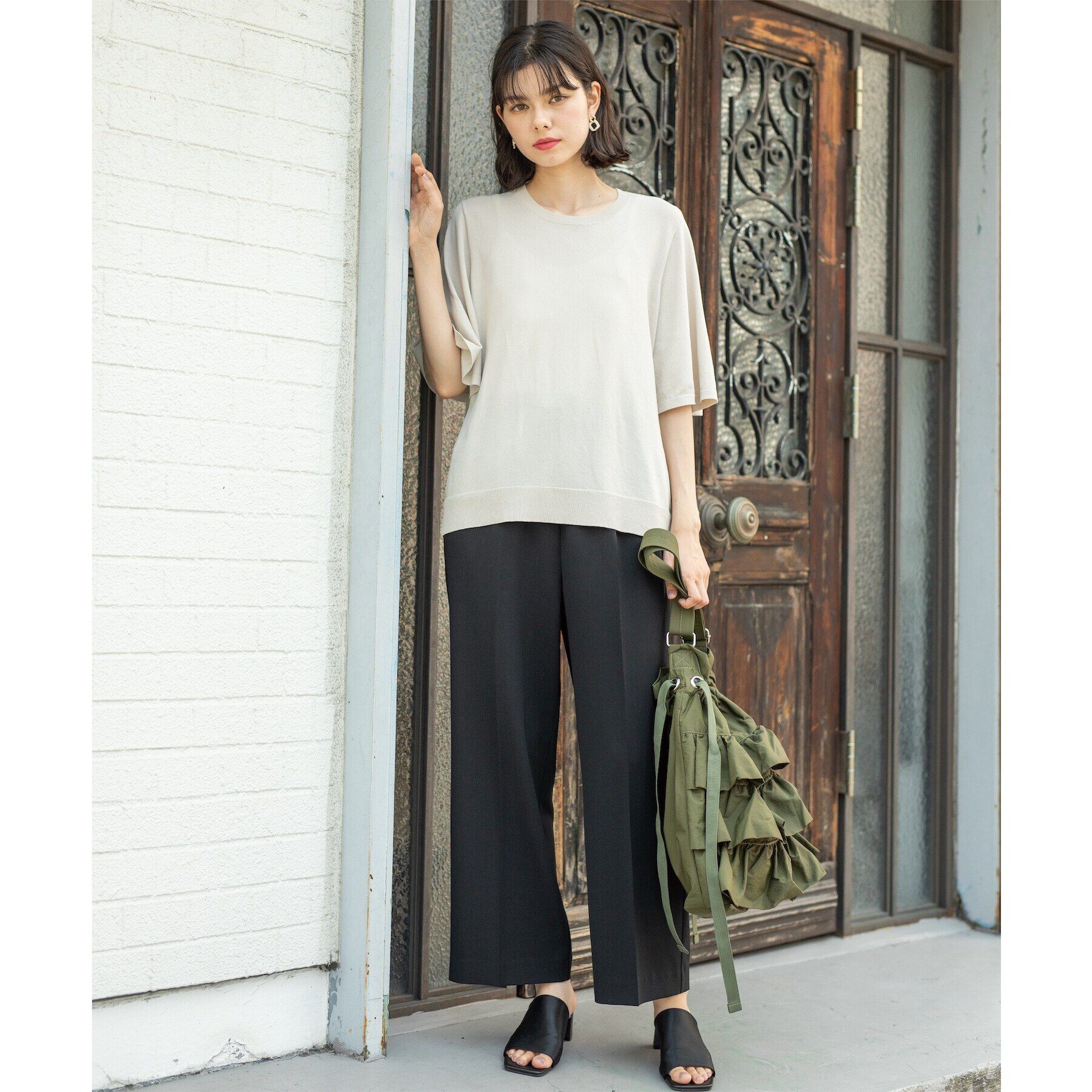 OPAQUE.CLIP「≪SS-LLsize≫ ストレッチ美脚イージーワイドパンツ/セットアップ対応【防シワ/抗ピル/洗濯機」|その他|