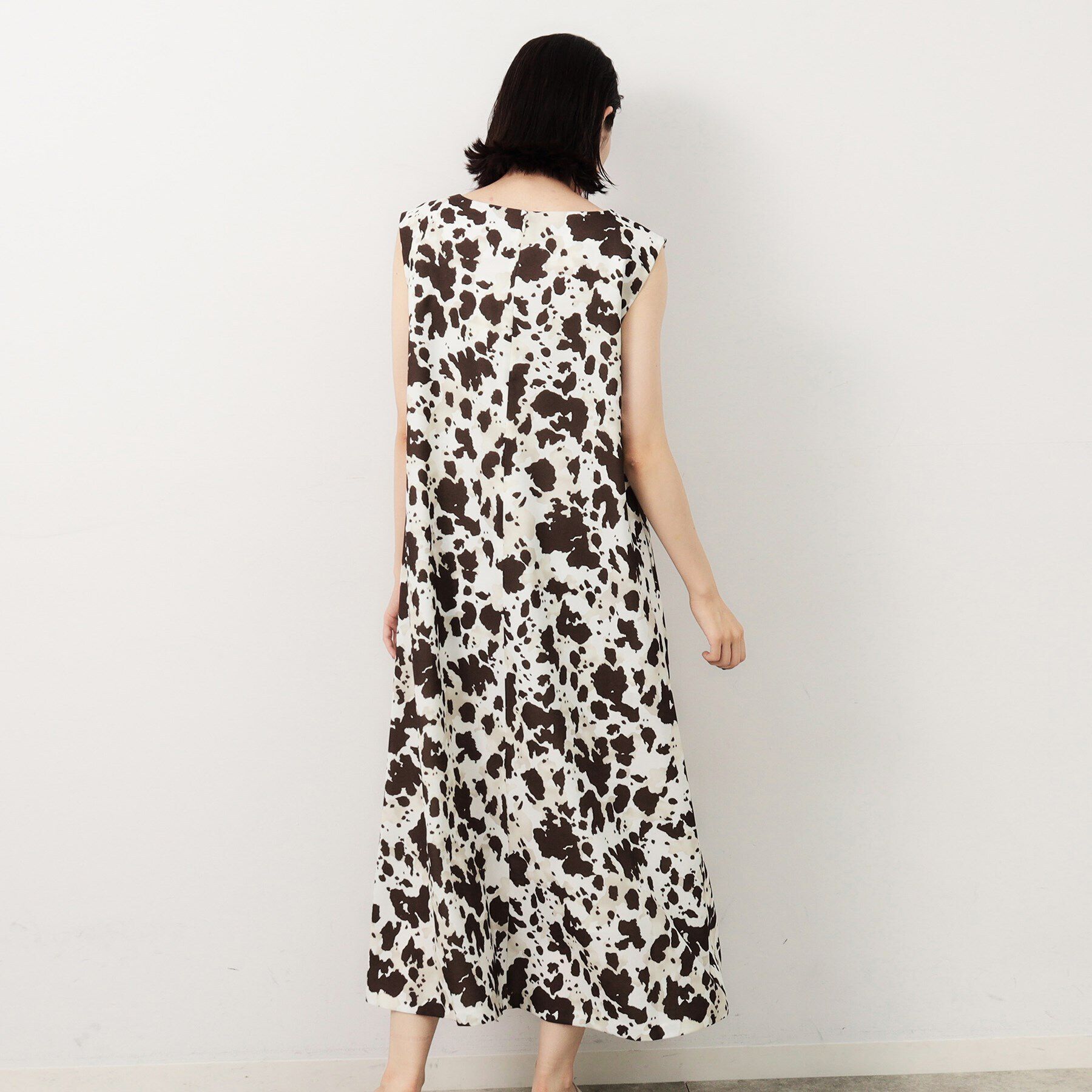 OPAQUE.CLIP「アニマル柄プリントAラインワンピース【洗濯機洗い可】」|ワンピース|