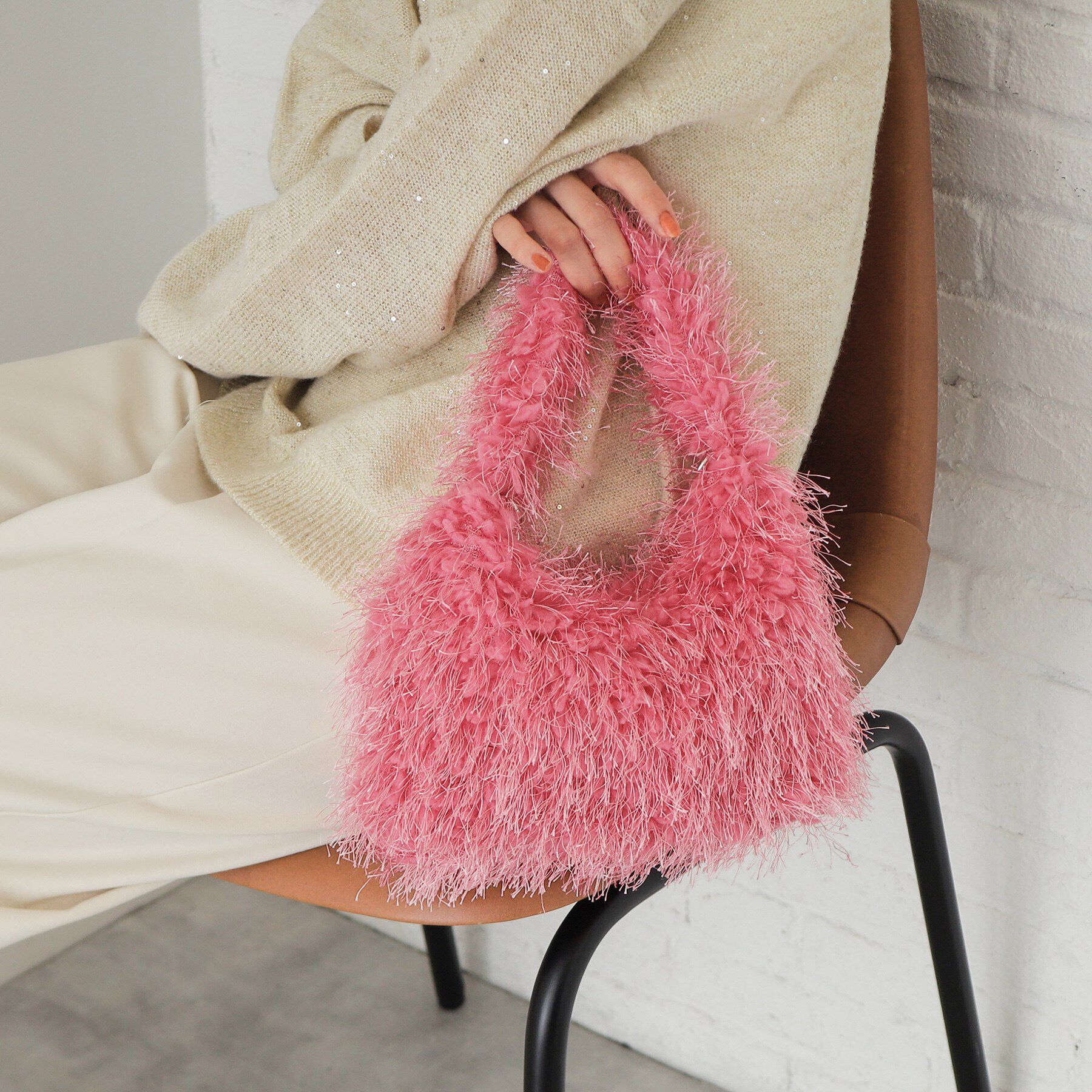 OPAQUE.CLIP「【2WAY】フリンジワンハンドルバッグ」|ハンドバッグ|