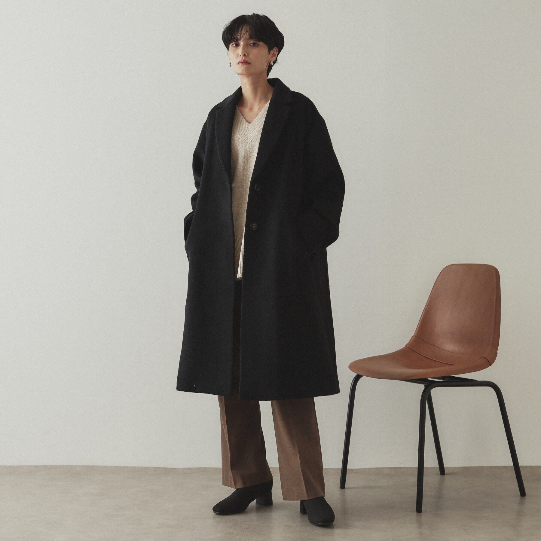 OPAQUE.CLIP「ウールカシミヤブレンド チェスターコート」|チェスターコート|
