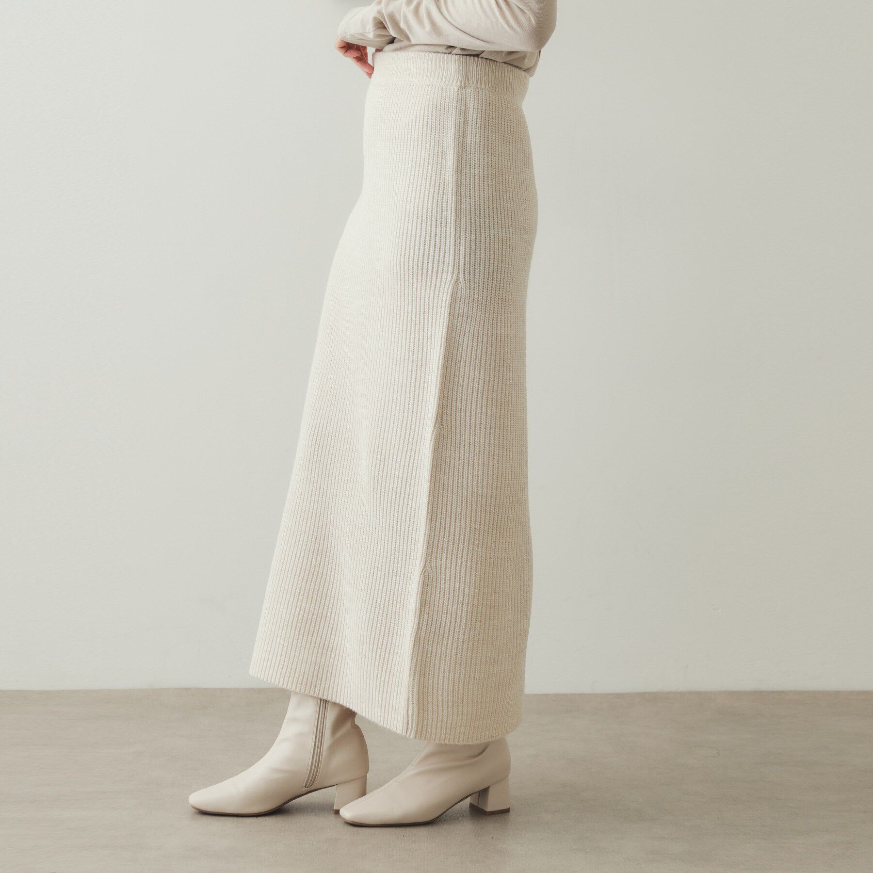 OPAQUE.CLIP「ミドルゲージナロースカート／セットアップ対応【洗濯機洗い可】」|スカート|