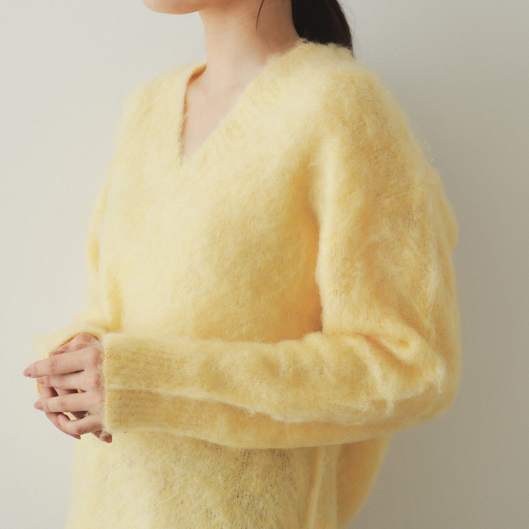 OPAQUE.CLIP「アルパカ混Vネックニット【洗える】」|ニット・セーター|