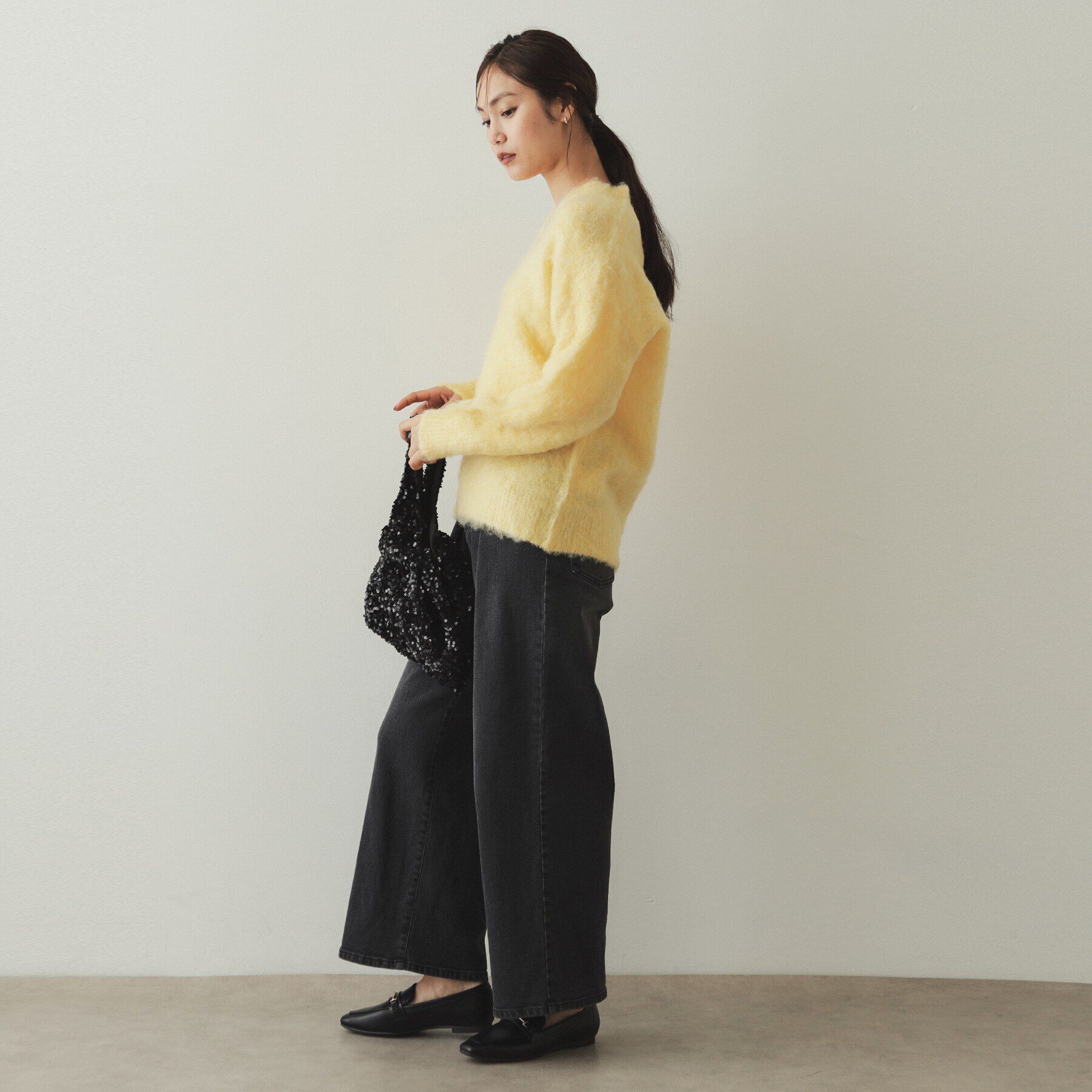 OPAQUE.CLIP「アルパカ混Vネックニット【洗える】」|ニット・セーター|